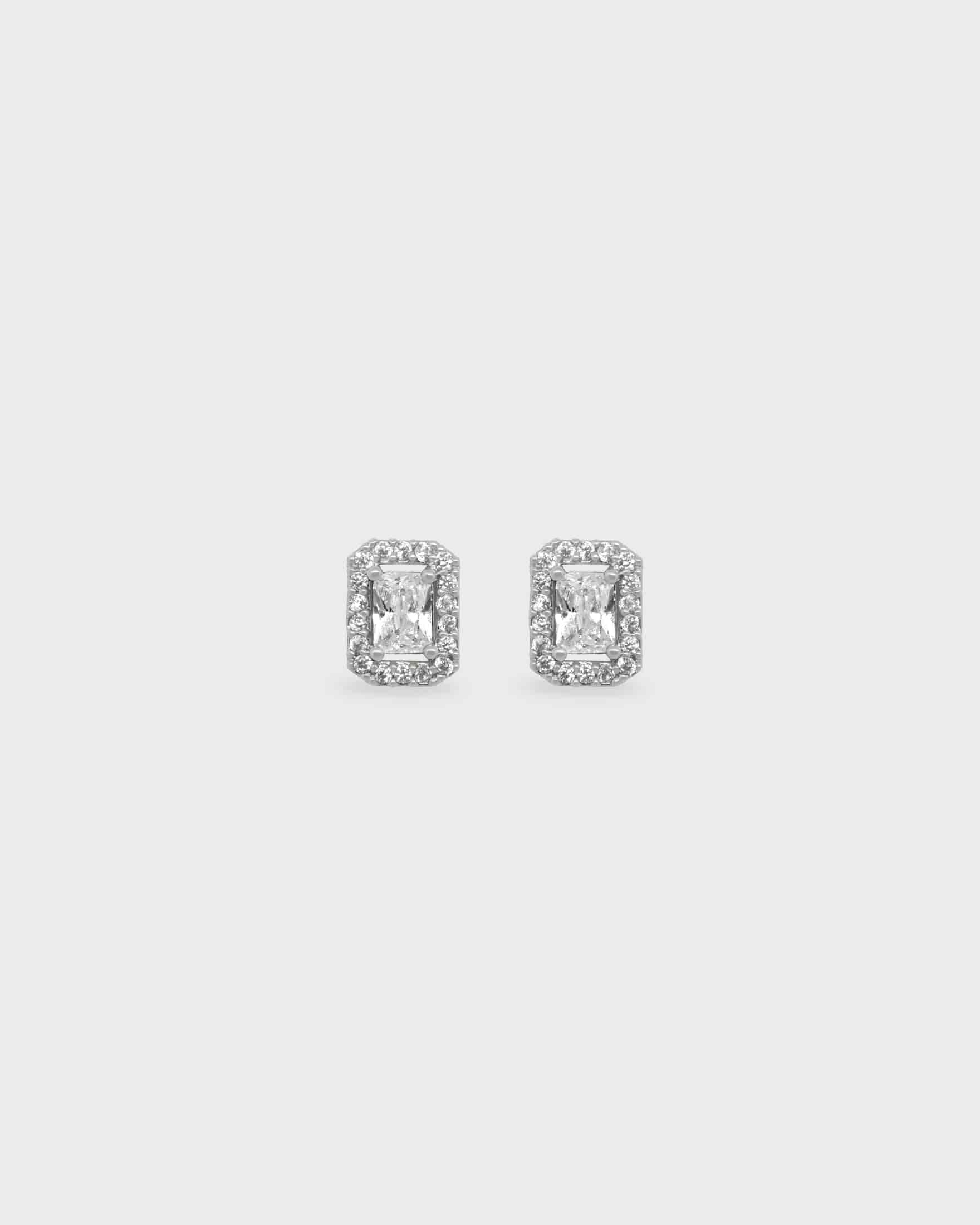 Aretes Rectángulo Cristal - miniatura 3