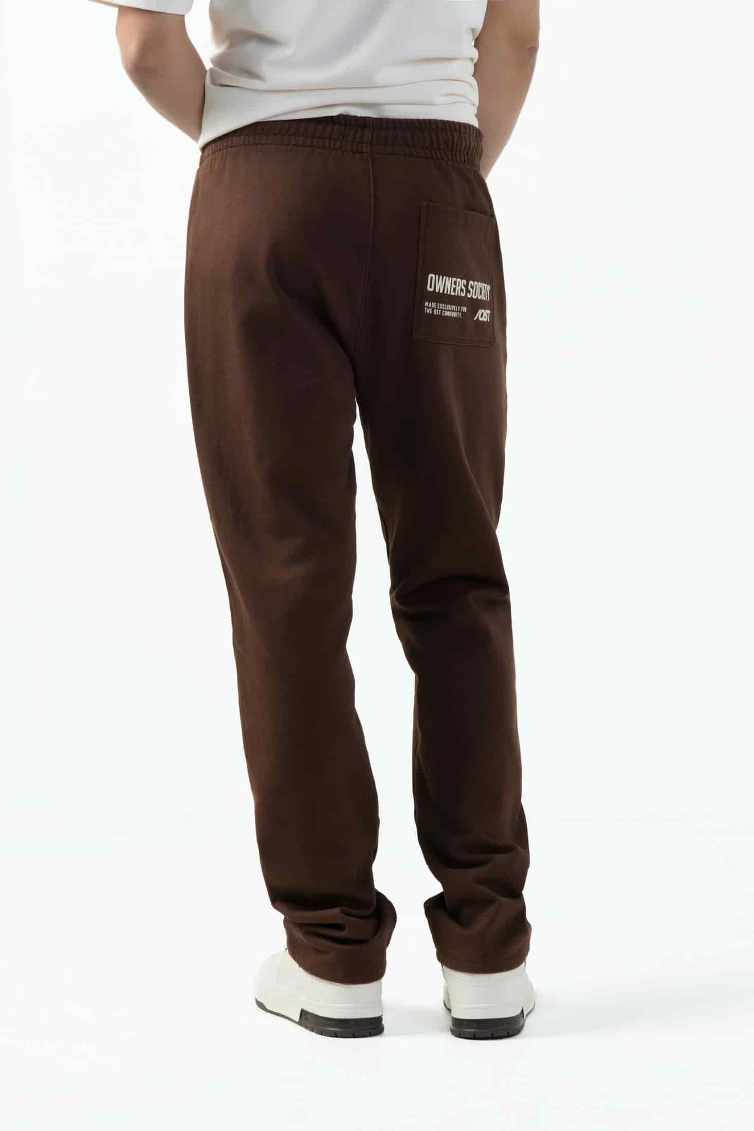 PANTALON SUDADERA COLOR SHAVED CHOCOLATE - miniatura 3