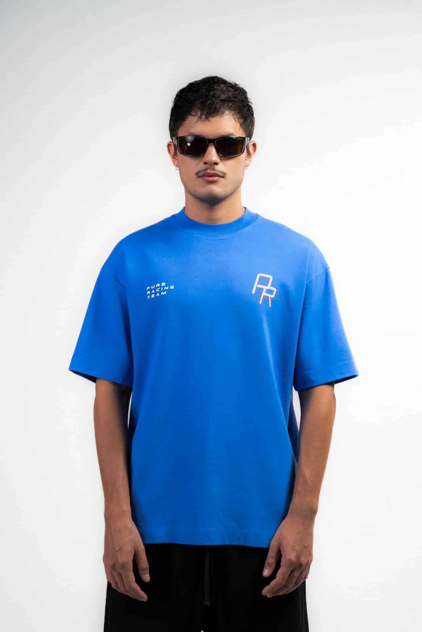 Overdrive Blue Racing Lines T-Shirt - miniatura 2