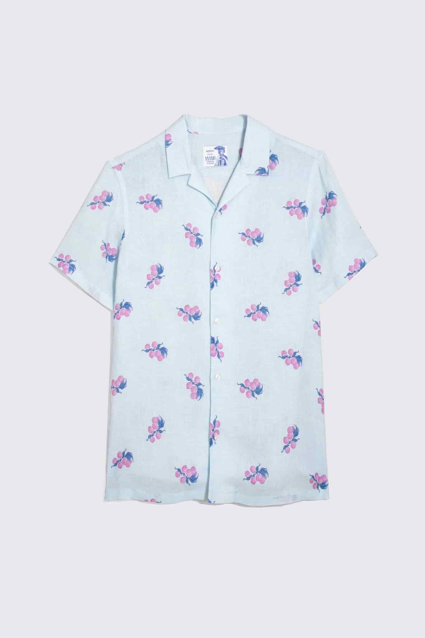 Men's linen shirt pink arezzo - miniatura 1