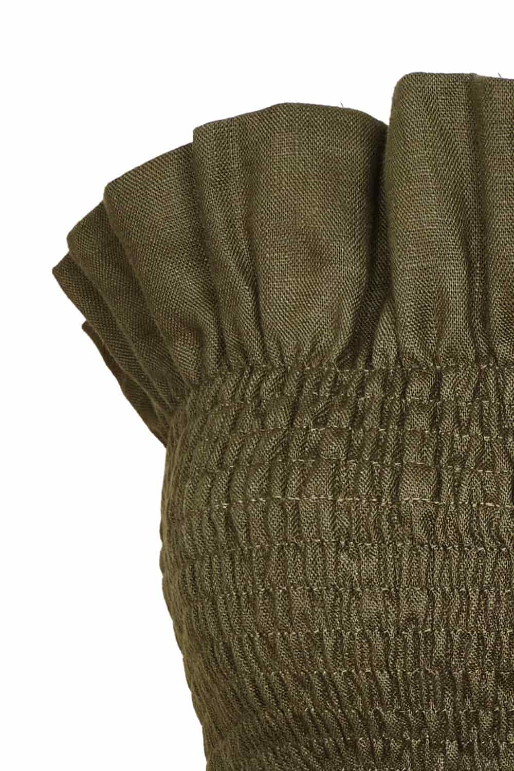 Crop top caracola verde oliva - miniatura 4