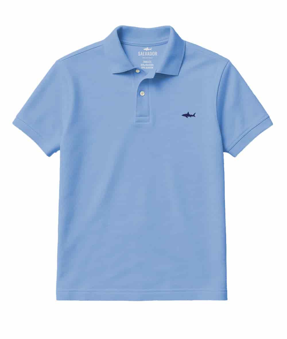 CAMISETA POLO AZUL MEDIO - miniatura 1