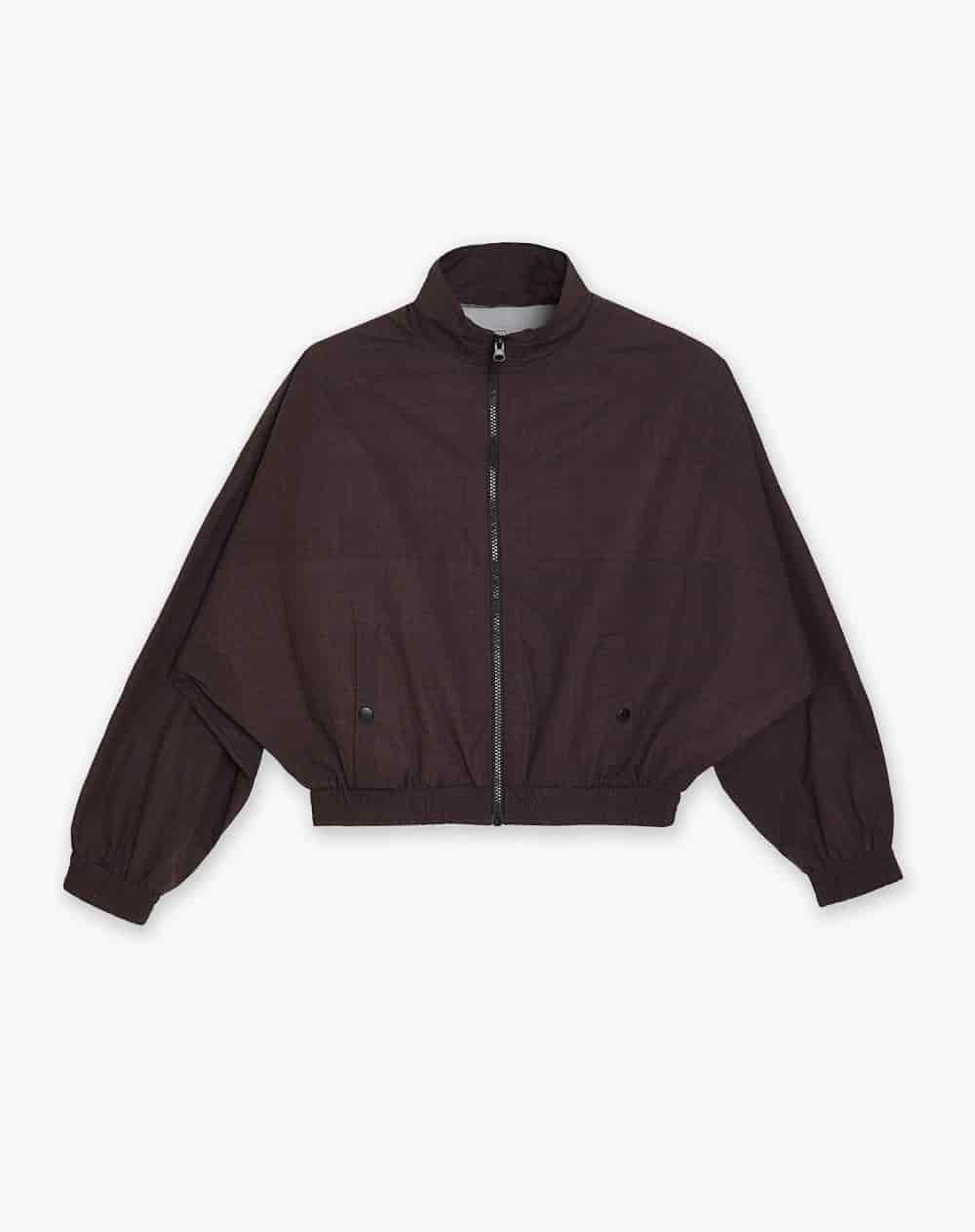 Chaqueta regular sin capucha morado estampado mujer - miniatura 7