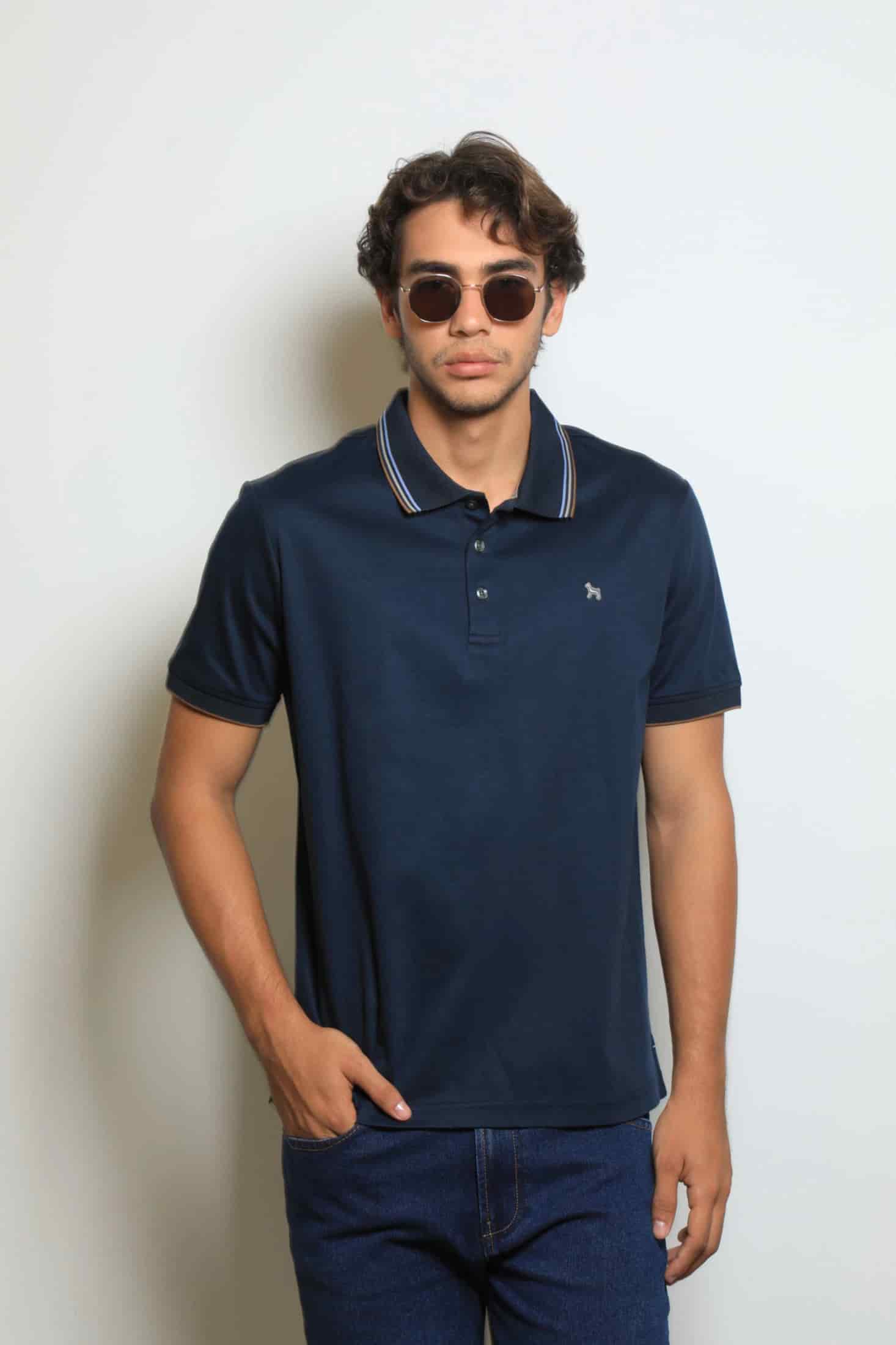 Polo Fashion Navy/Café (Mercerizada) - miniatura 4