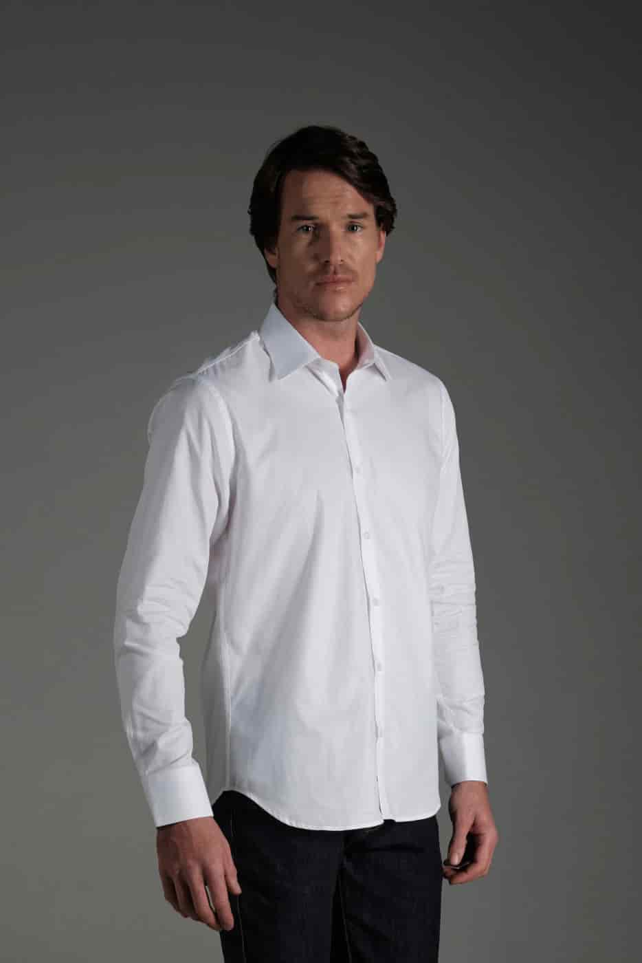 Camisa Classic Algodón Blanco Textura - miniatura 4