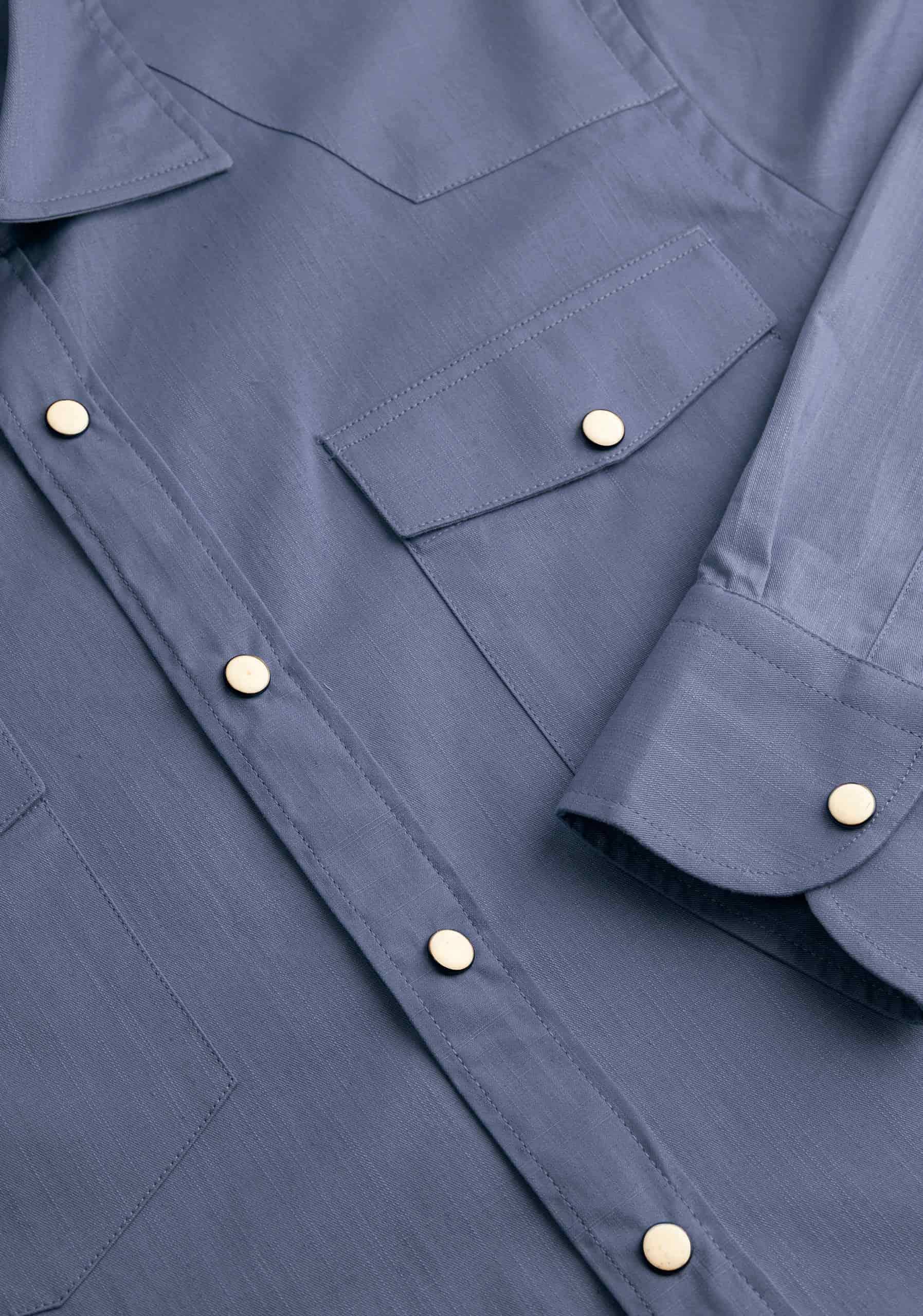 Camisa H Desert Bols Azul Med - miniatura 2