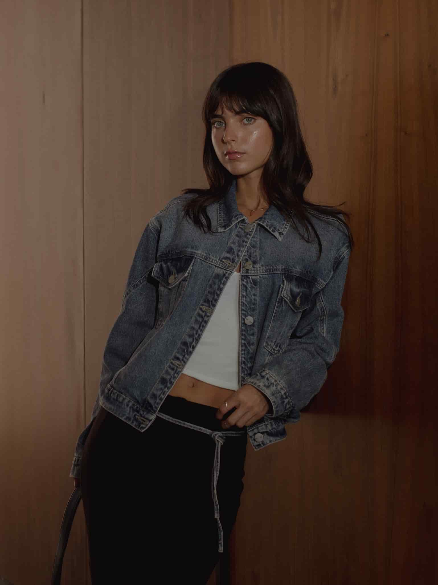 OVERLAY DENIM JACKET - CLASSIC BLUE - miniatura 11