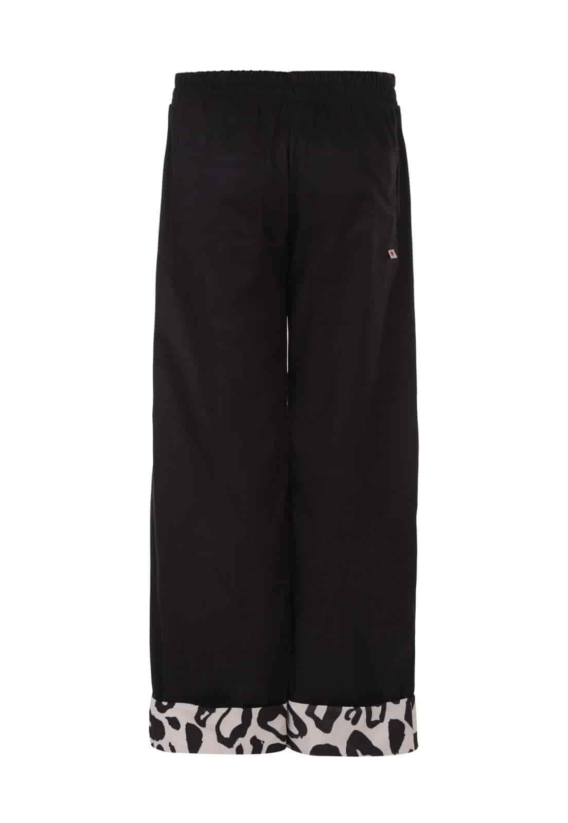 Black & Leopard Hem Pant - miniatura 10