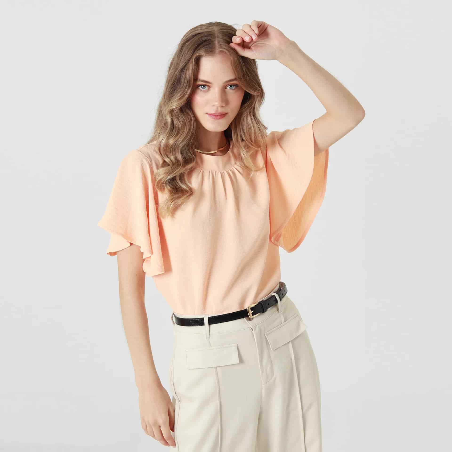Blusa Cuello Redondo Manga Corta - miniatura 5
