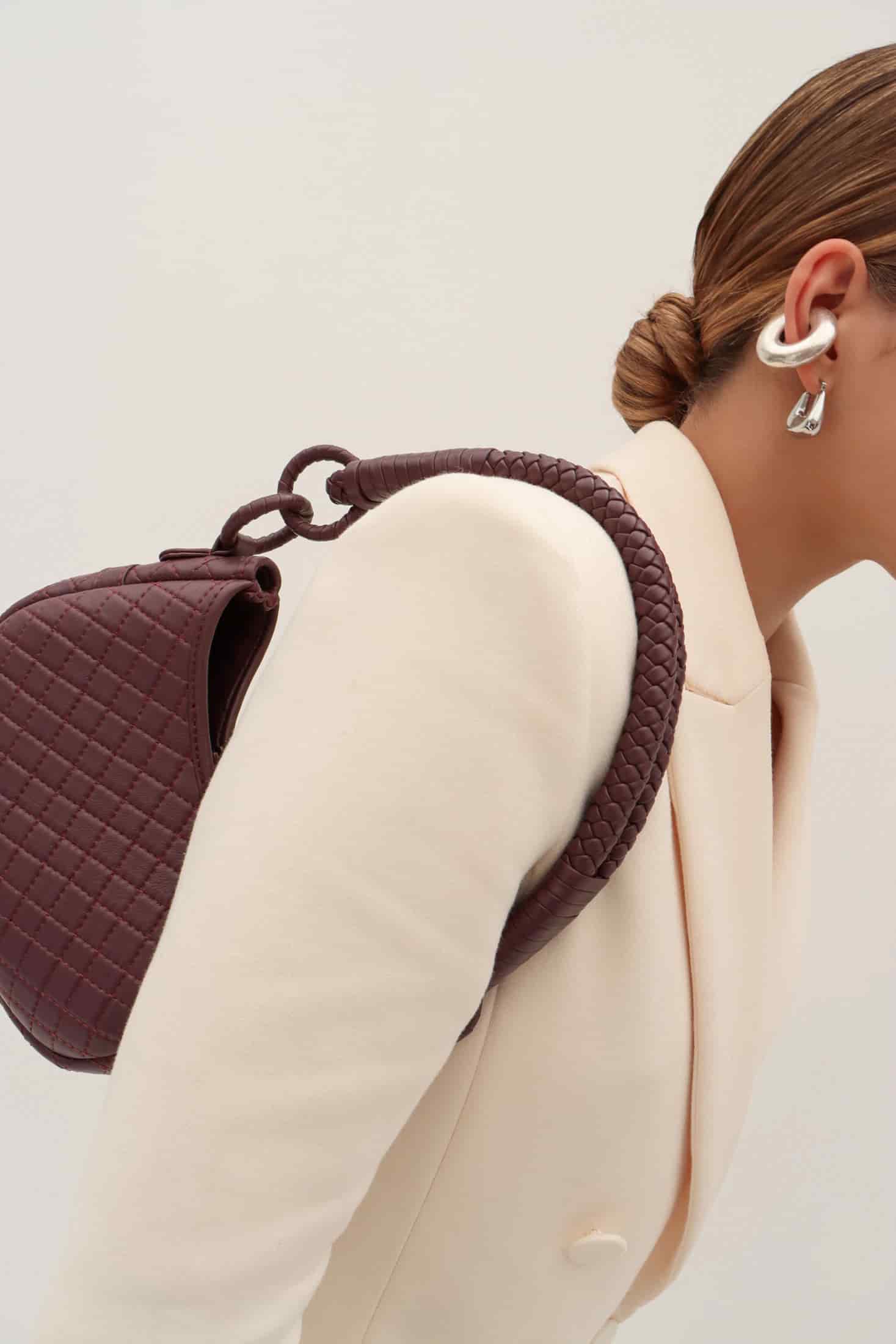 Saddle Mini, Shoulder Bag - Burgundy - miniatura 4