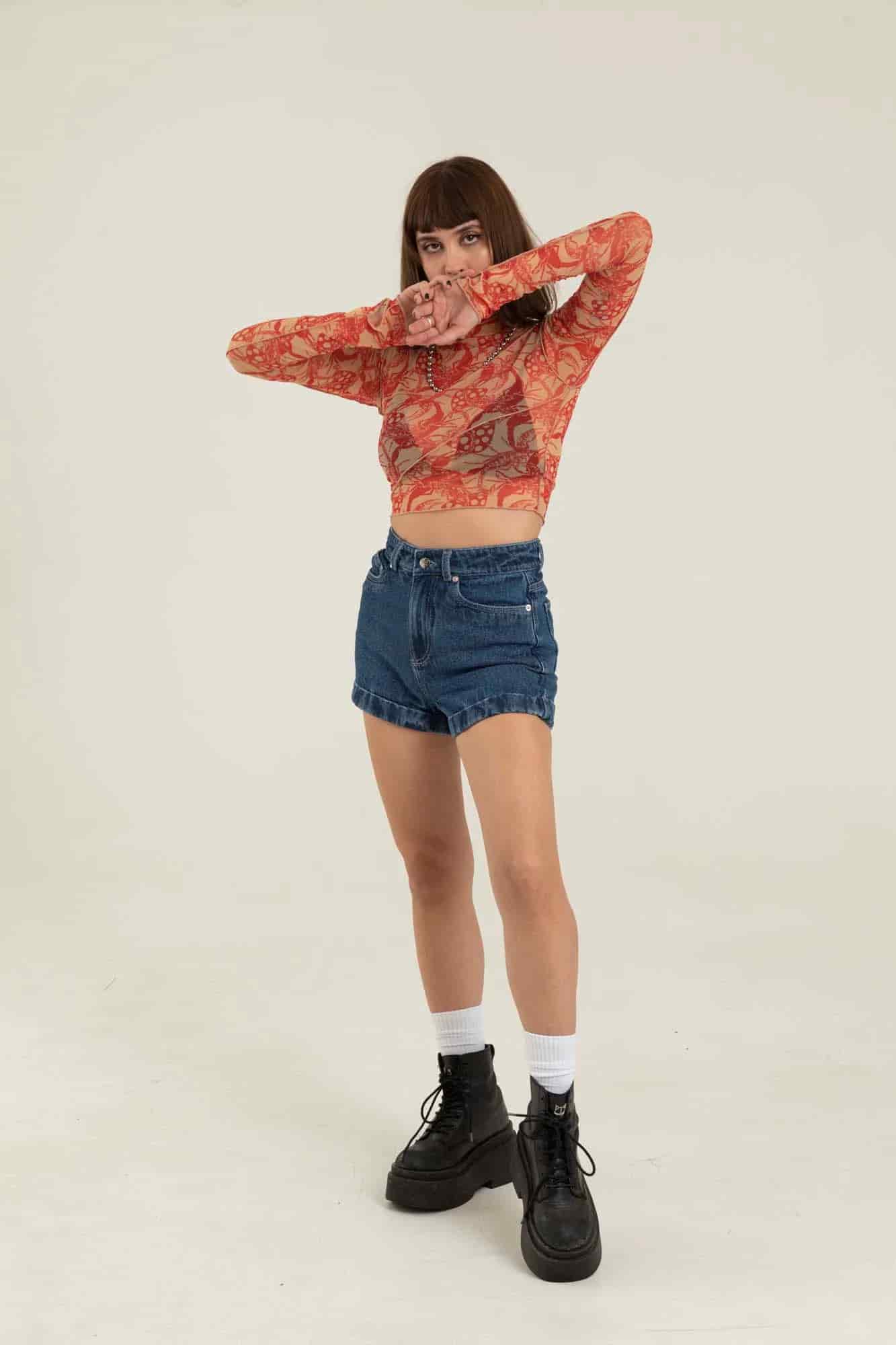 DARK BLUE DENIM SHORT - miniatura 17