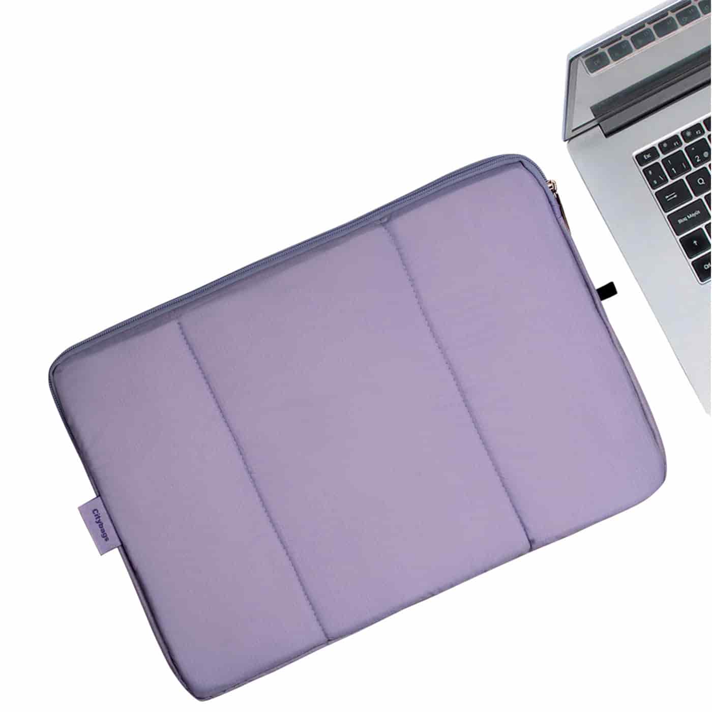 Estuche Laptop Grande Citybags Morado Lila 37x27x2cm - miniatura 3