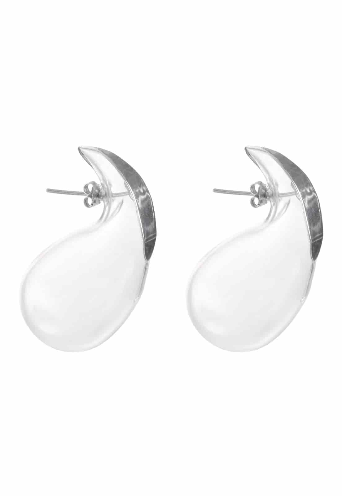 LARGE GLASS DROP EARRINGS - miniatura 3