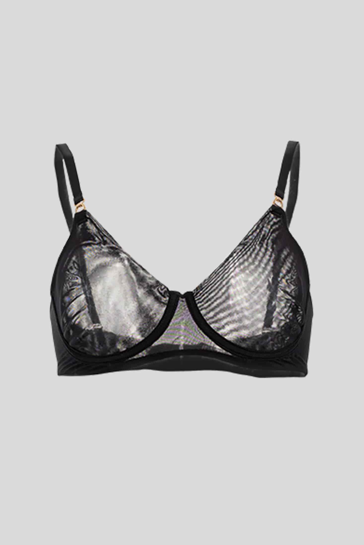 BRASIER ELLIPSE EN TUL CON ARO INVISIBLE ULTRA COMODO ALMA LIMPIA NEGRO - miniatura 3