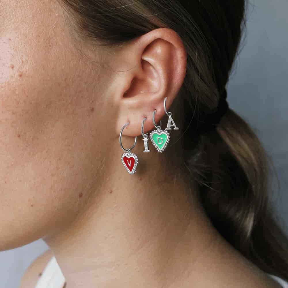PreOrder Baby Hoops 9mm Letra Plata - miniatura 6