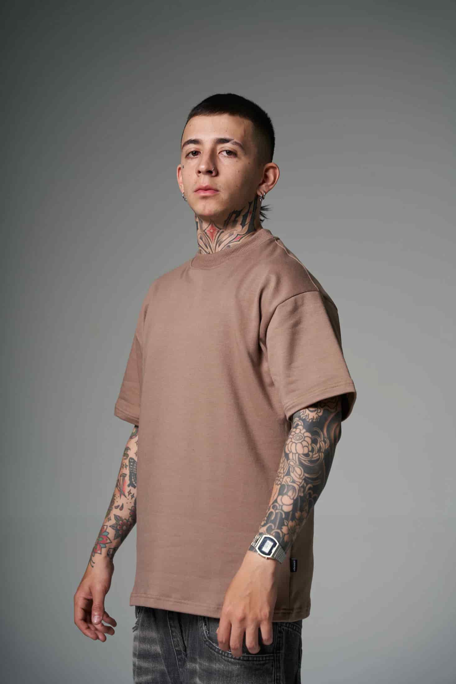 CAMISETA TAUPE OVERSIZE SVG 260 GRAMOS 14491 - miniatura 3