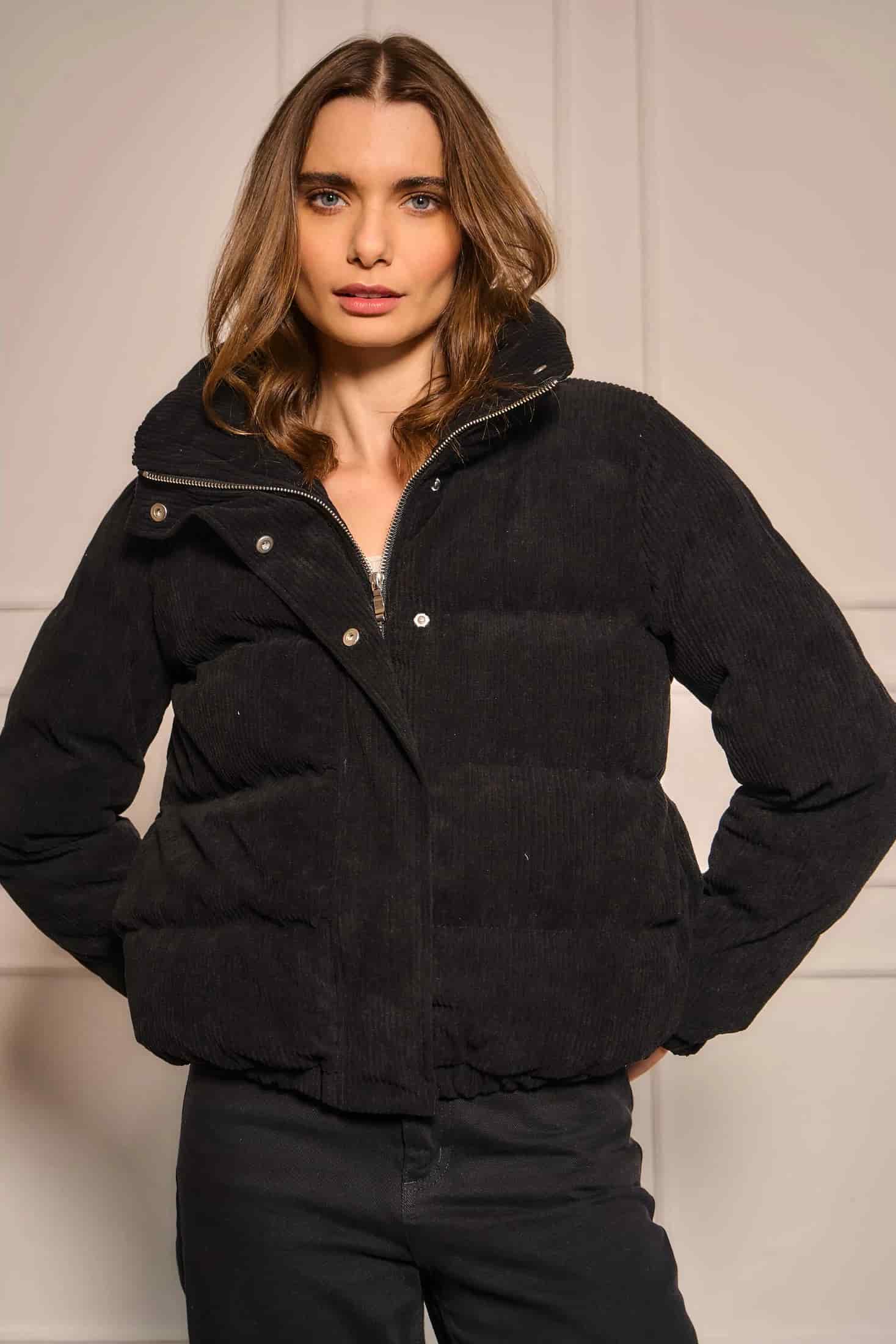 Chaqueta Puffer Mujer Negra - miniatura 1