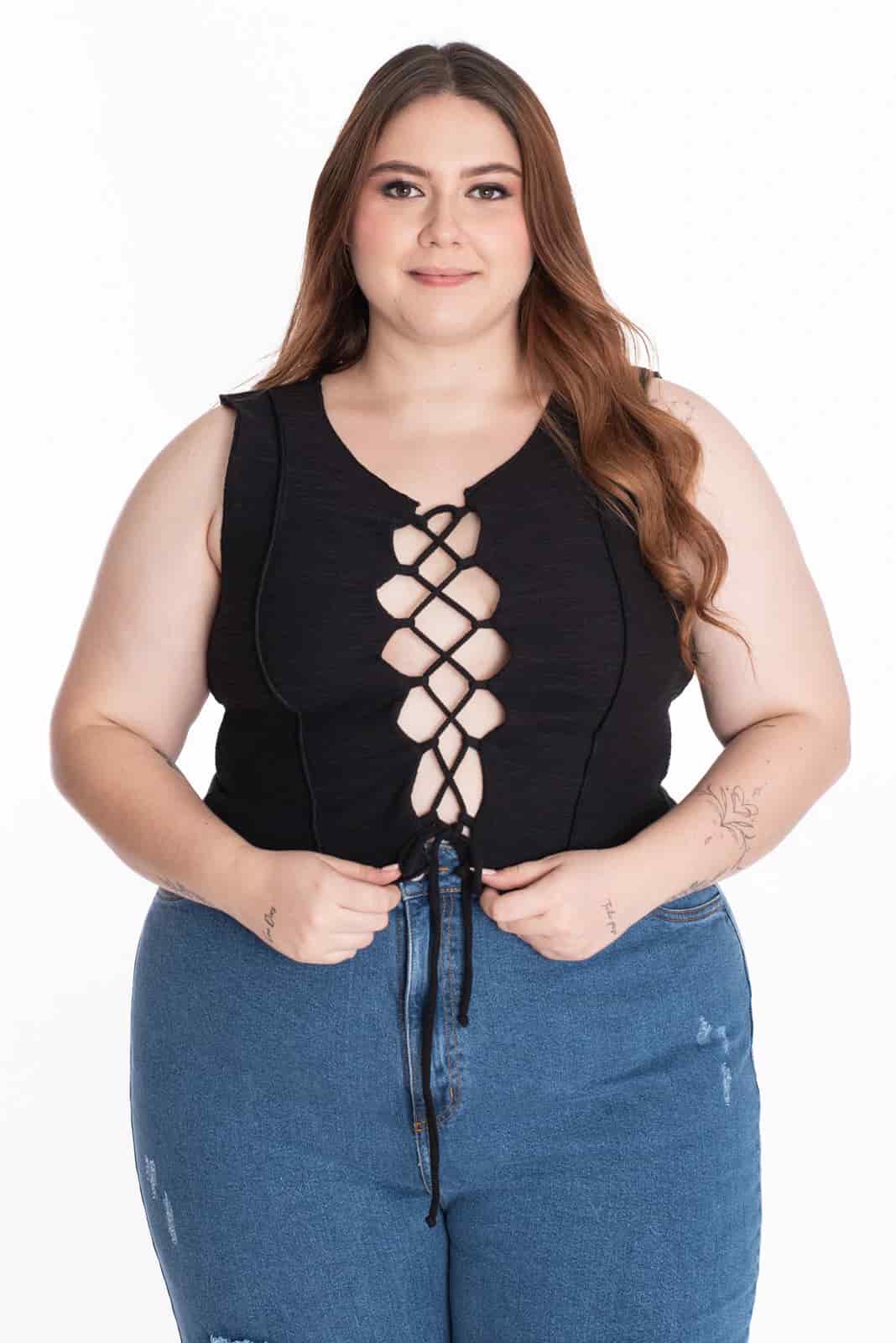 Crop Top Bonnie Negro - miniatura 3