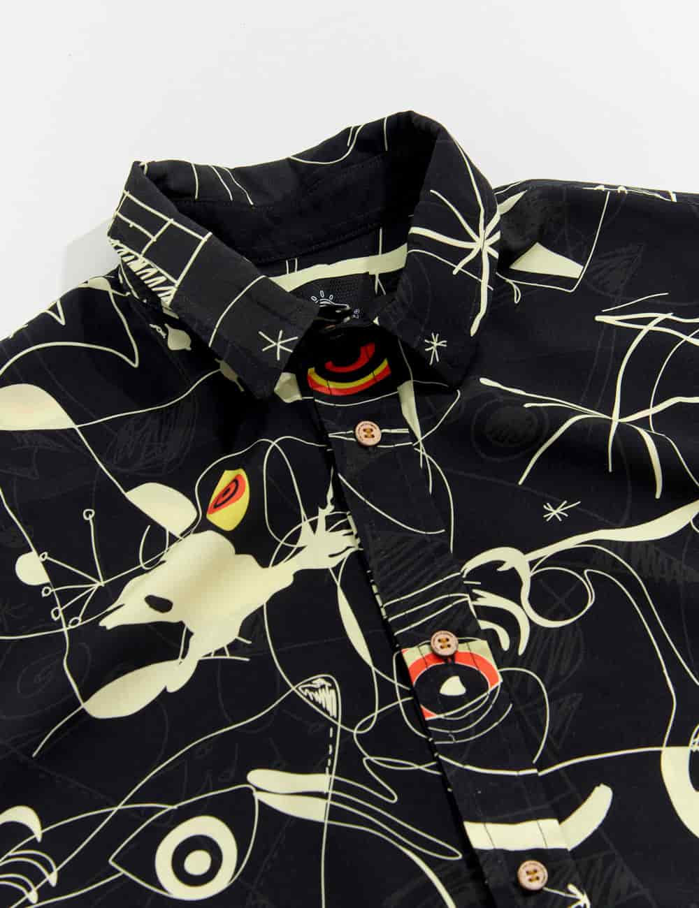 Camisa Regular Fit Miro  negro + crudo Hombre - miniatura 2