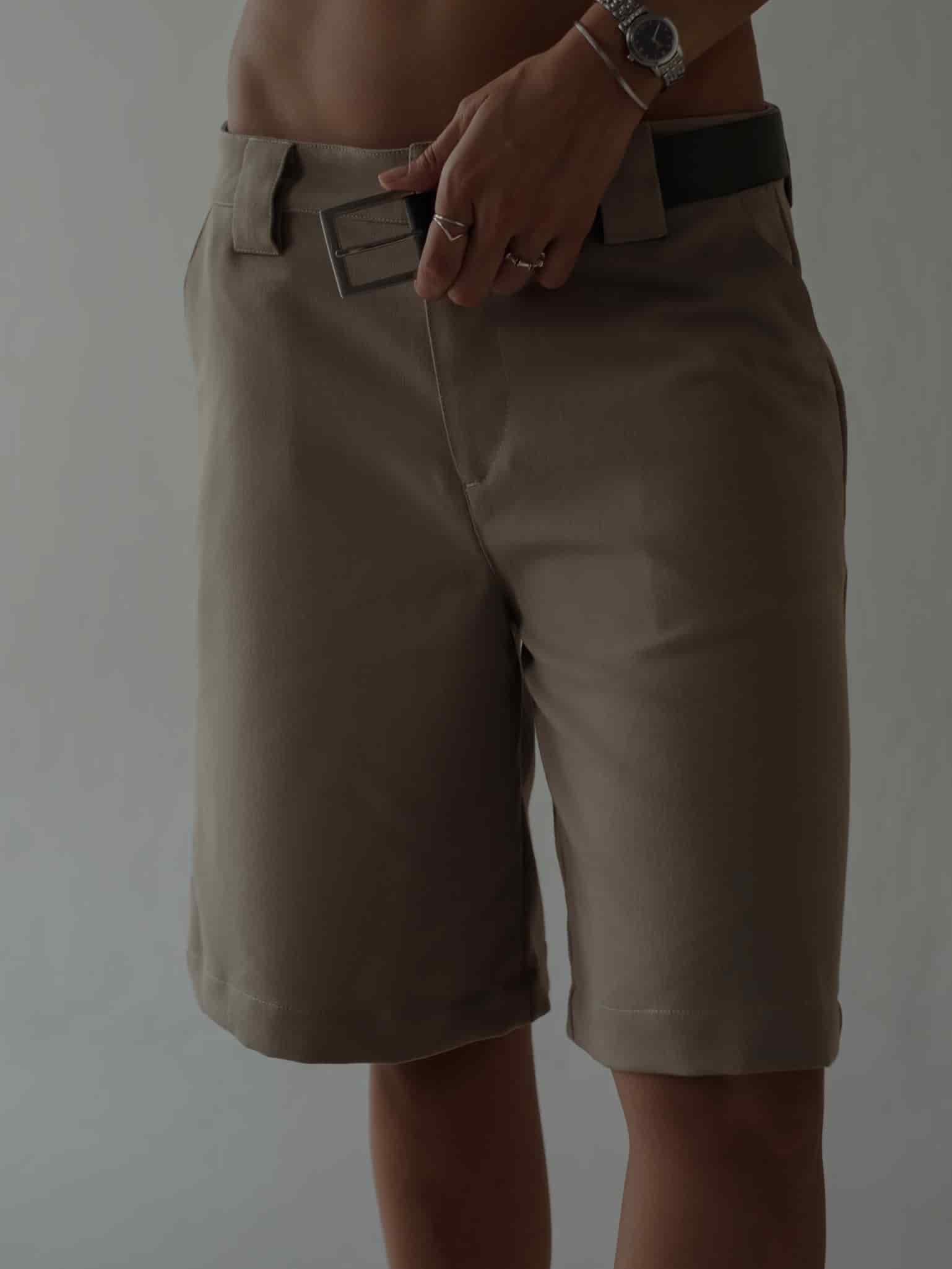 LONG CLASSIC SHORTS - TAUPE - miniatura 9