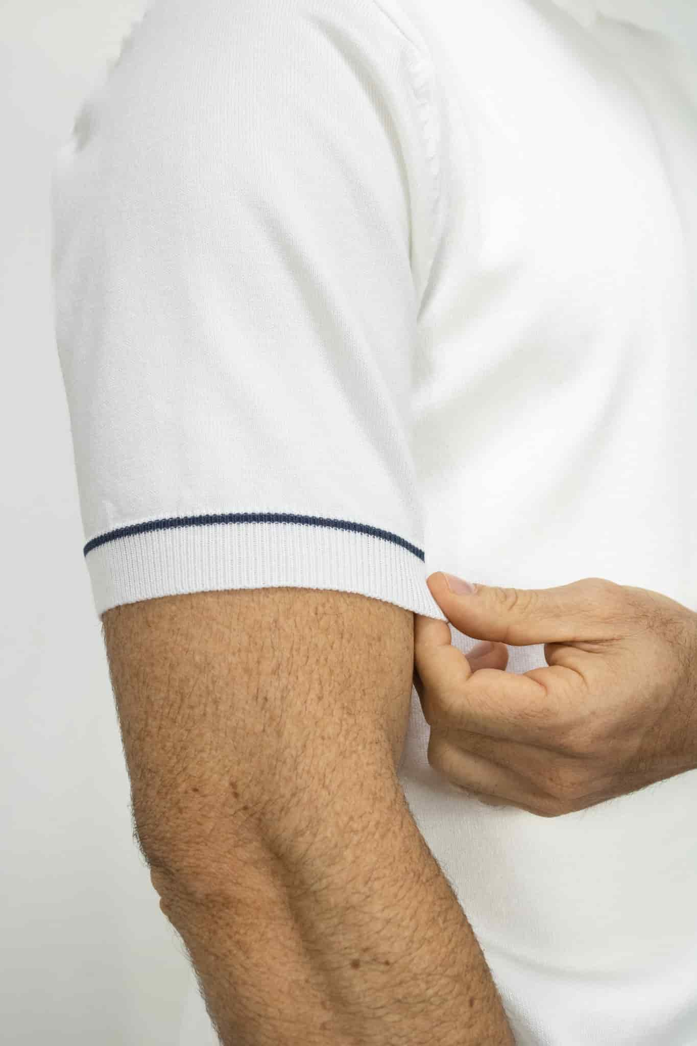 CAMISETA TEJIDA BLANCA PARA HOMBRE - miniatura 4