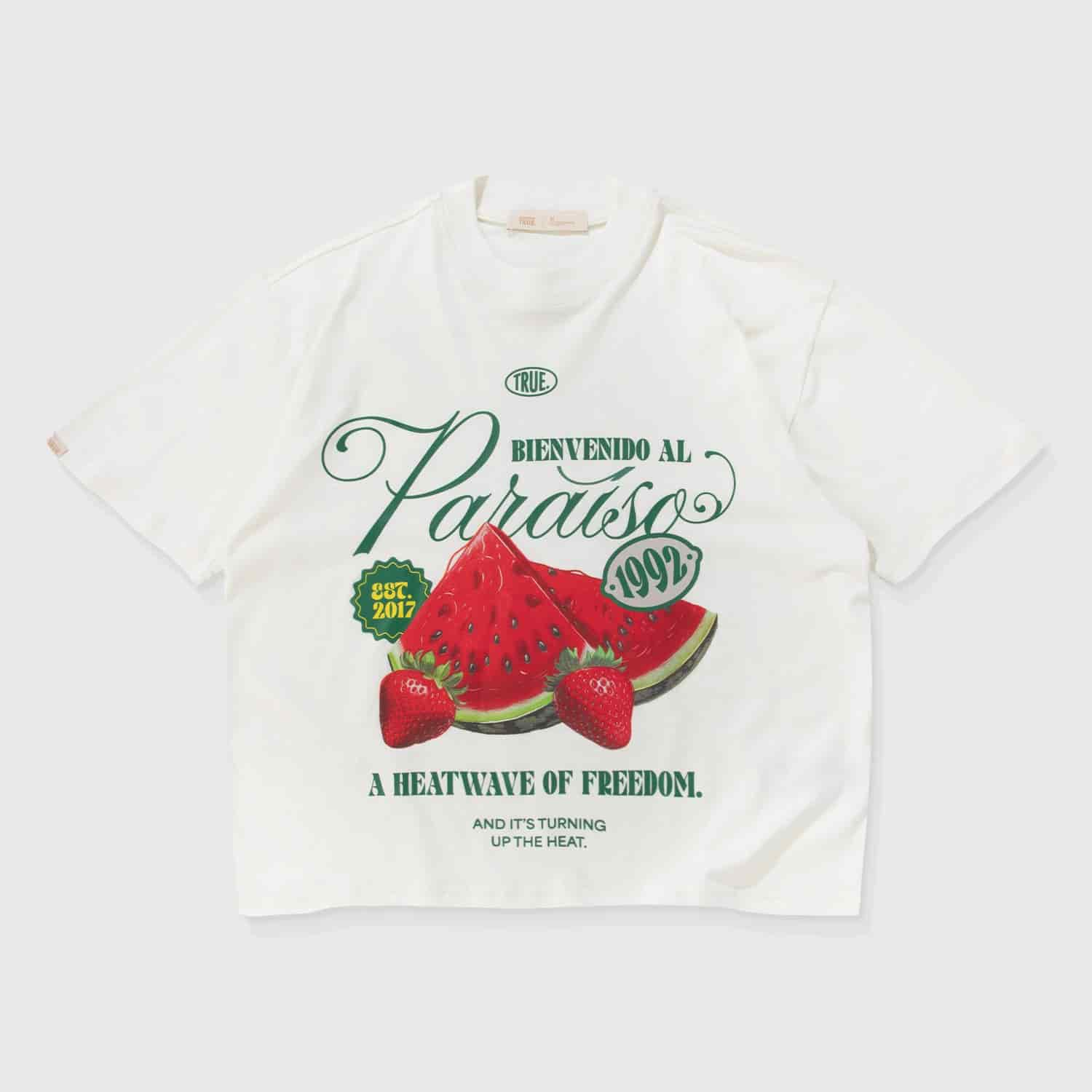 Paraíso Boxy Tee - Cream - miniatura 1