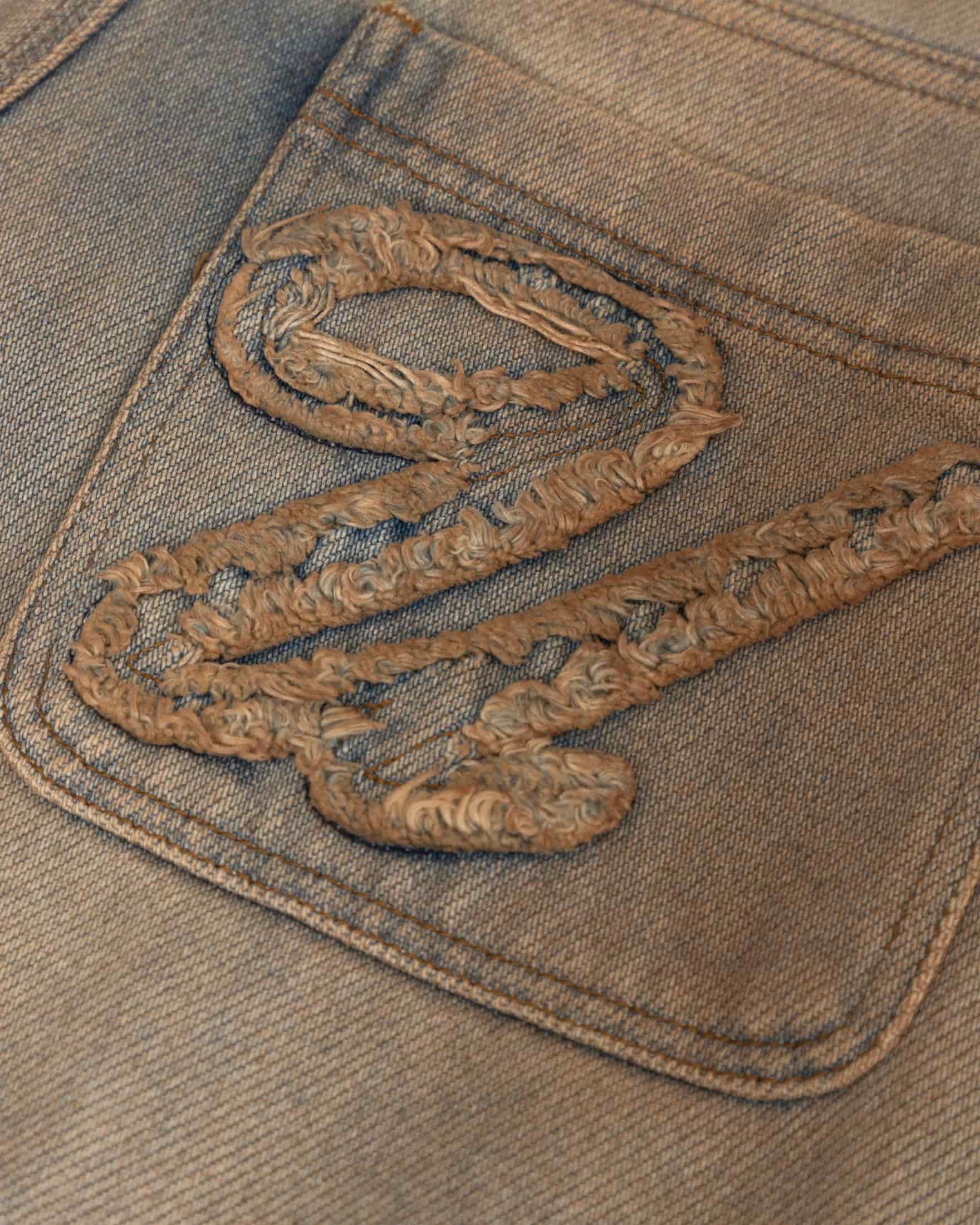 W Holy State Split Knee Wide Jeans Sand Blue - miniatura 6