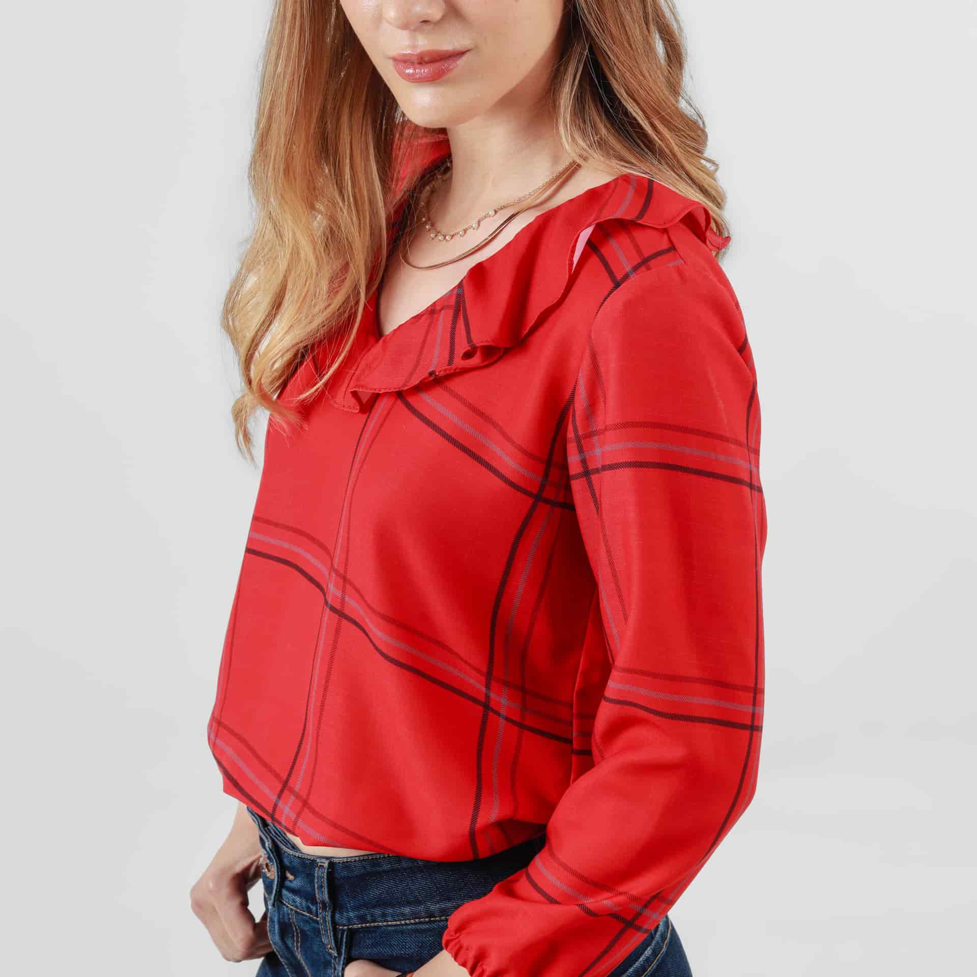 Blusa Cuello V Manga 3Cuartos - miniatura 5