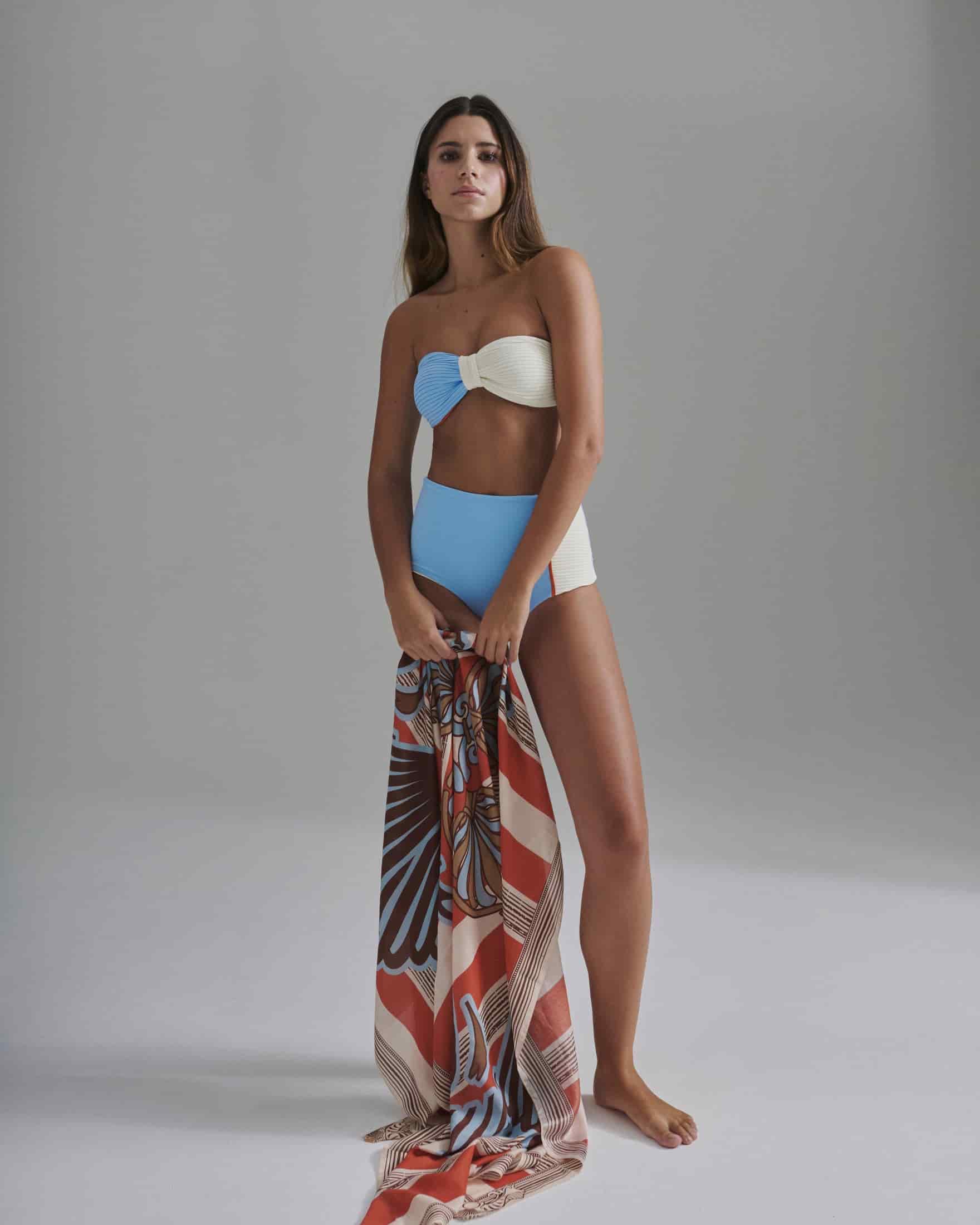 Frida Bottom / Sky Blue - Ivory - miniatura 1