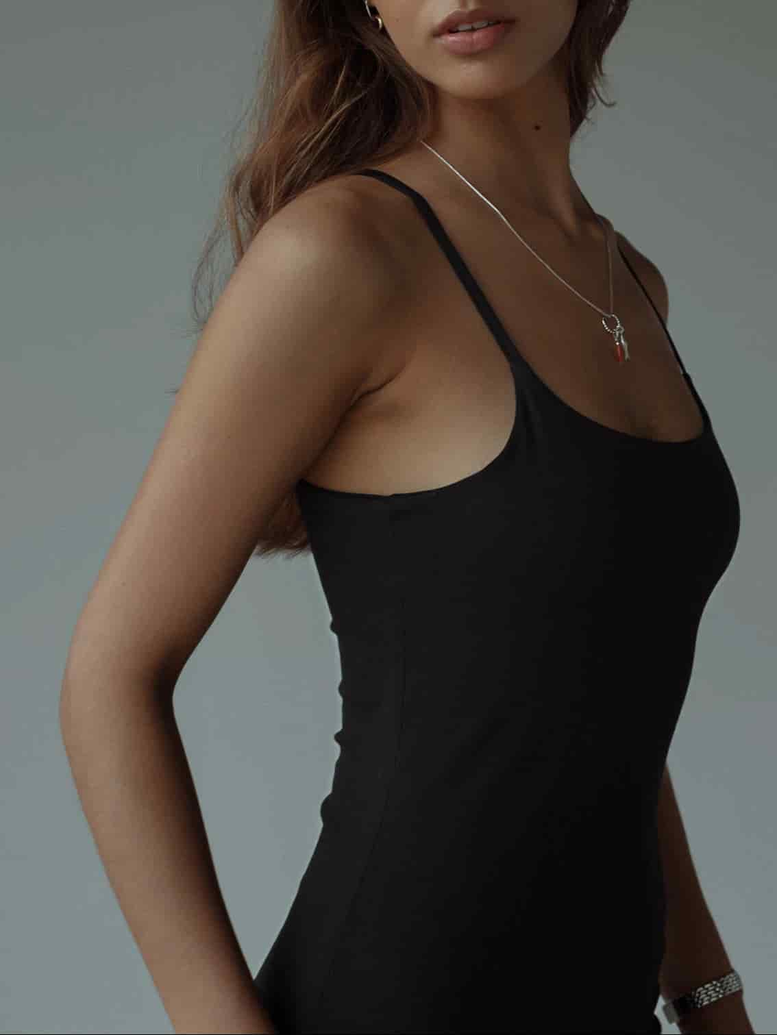 ESSENTIAL LONG DRESS - BLACK - miniatura 8