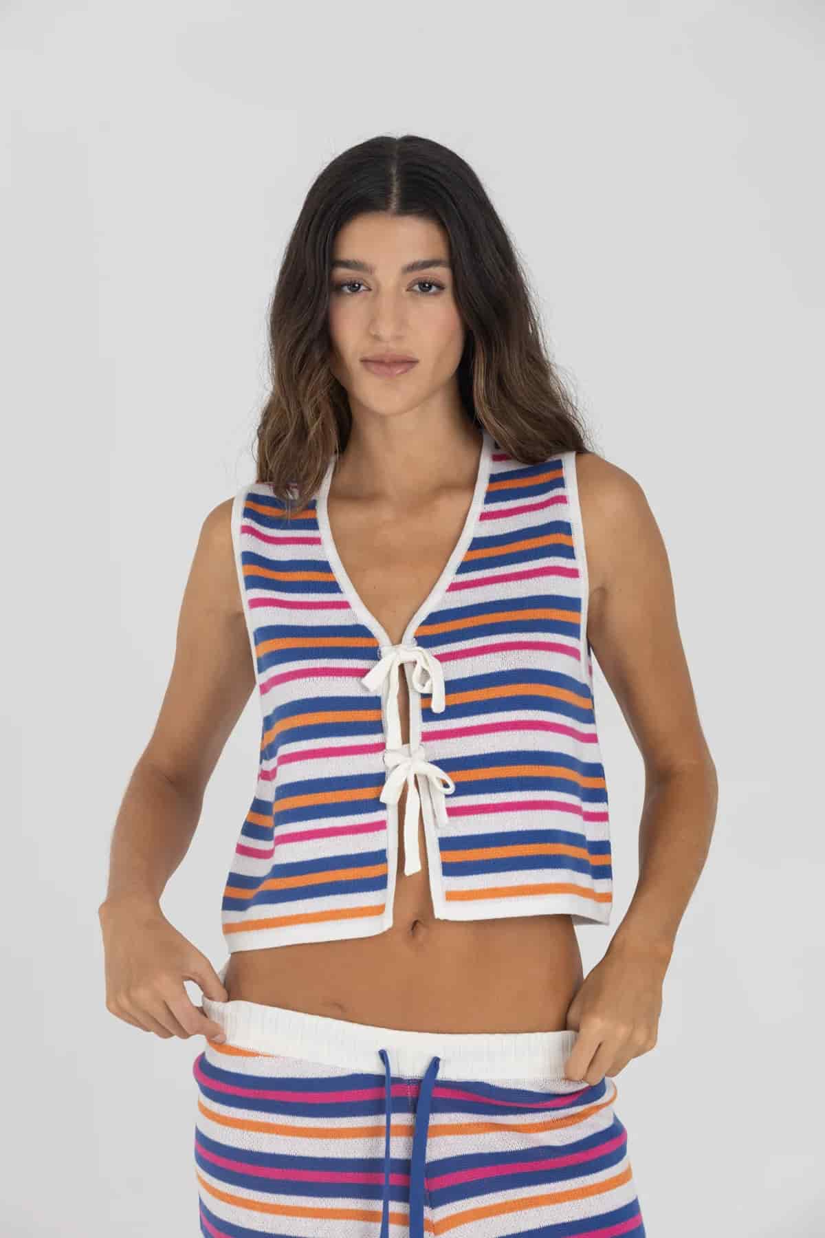 TROPICAL STRIPE TOP - miniatura 5
