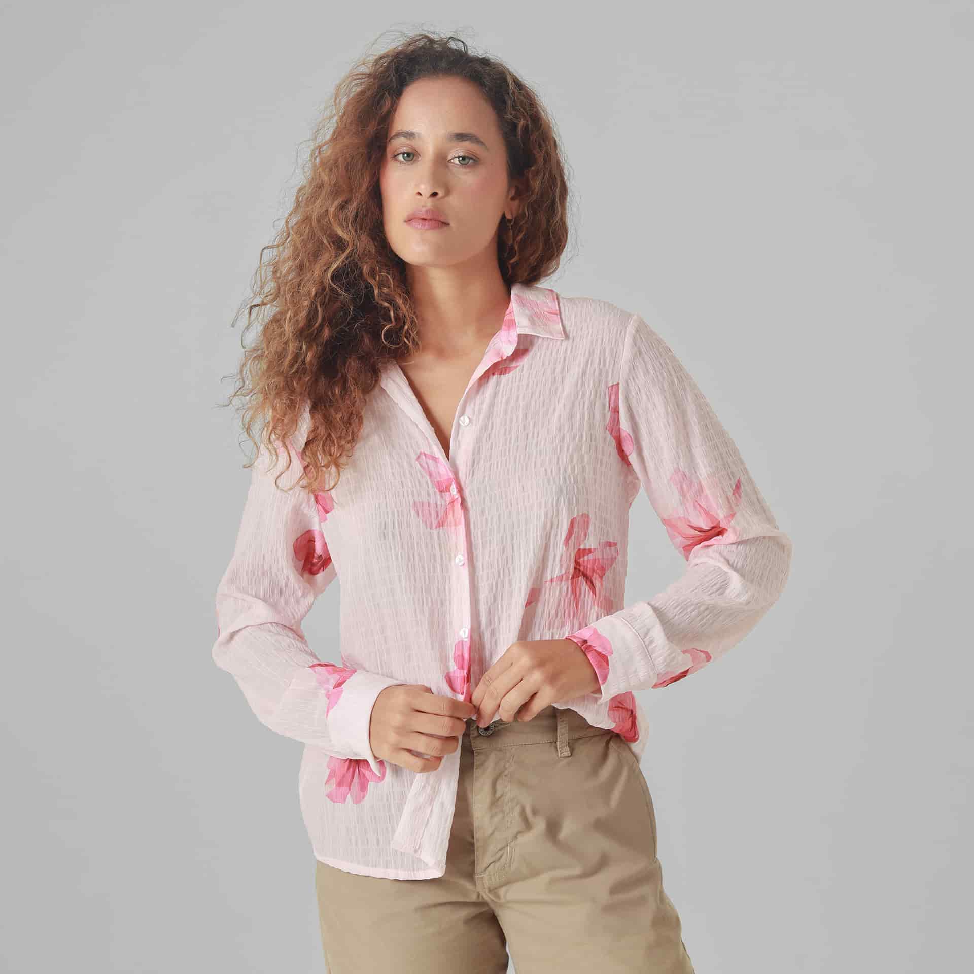 Camisa Cuello Camisero Manga Larga - miniatura 5