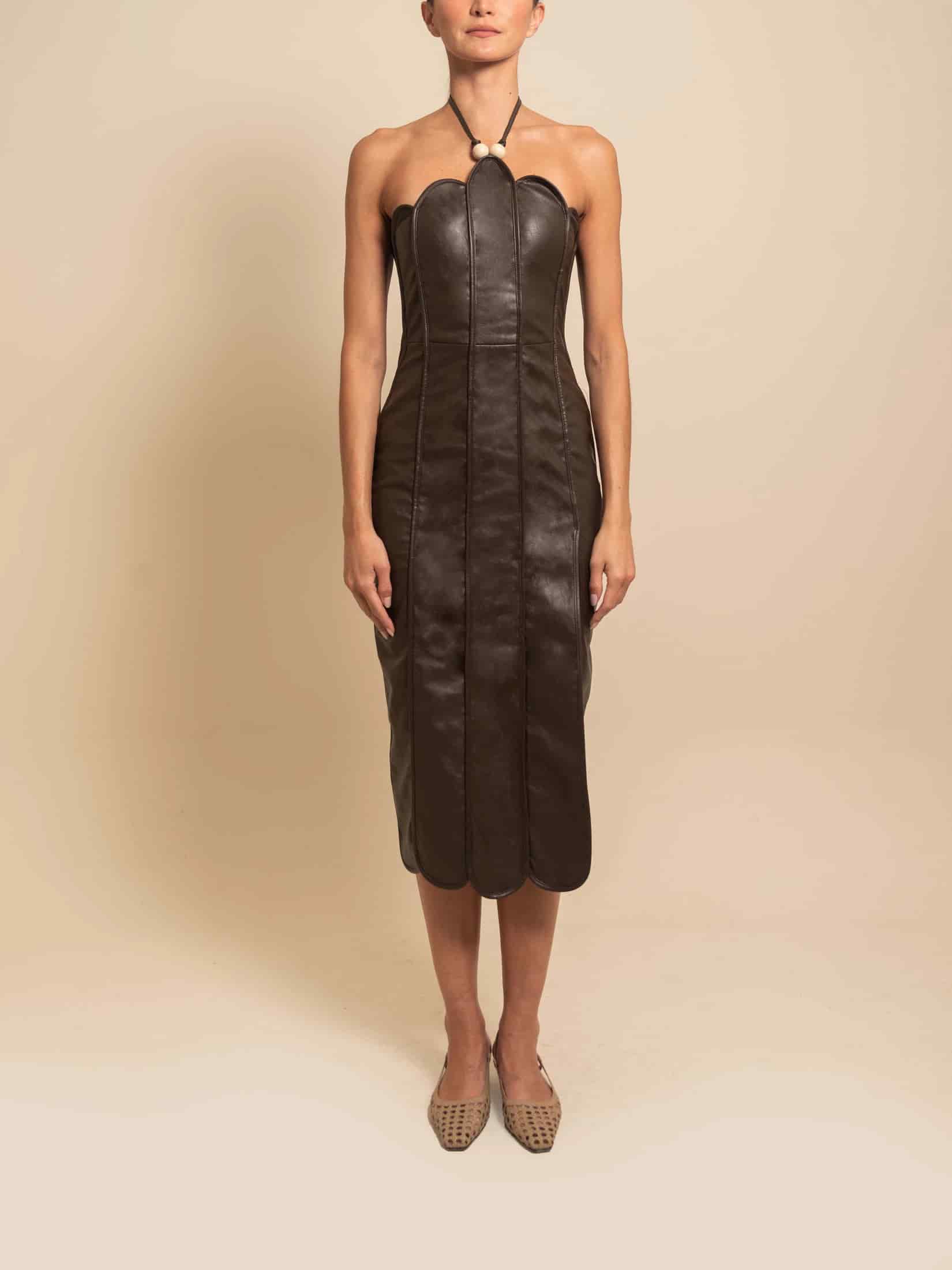 LEONOR DRESS ESPRESSO - miniatura 1