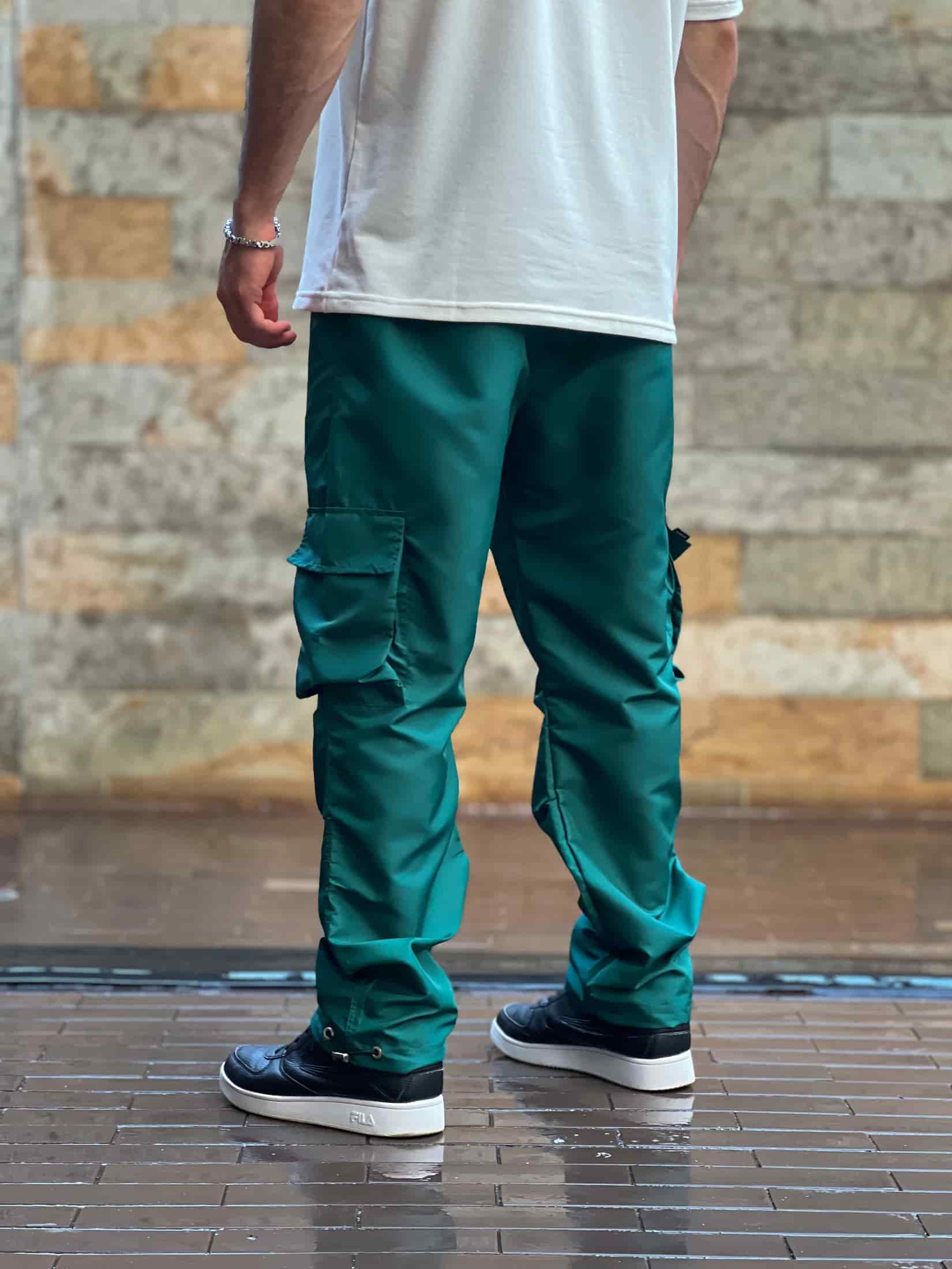 Cargo Impermeable Cremallera Verde oscuro   14204 - miniatura 2