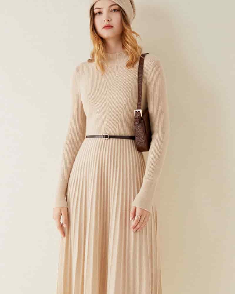 Pure Cashmere Flare Dress - miniatura 1