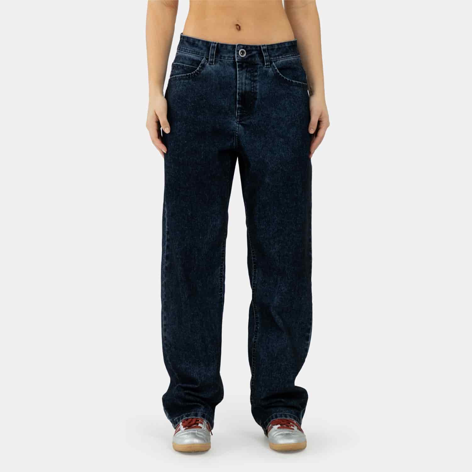 Corduroy Touch Denim Relaxed Fit Azul Oscuro - miniatura 3