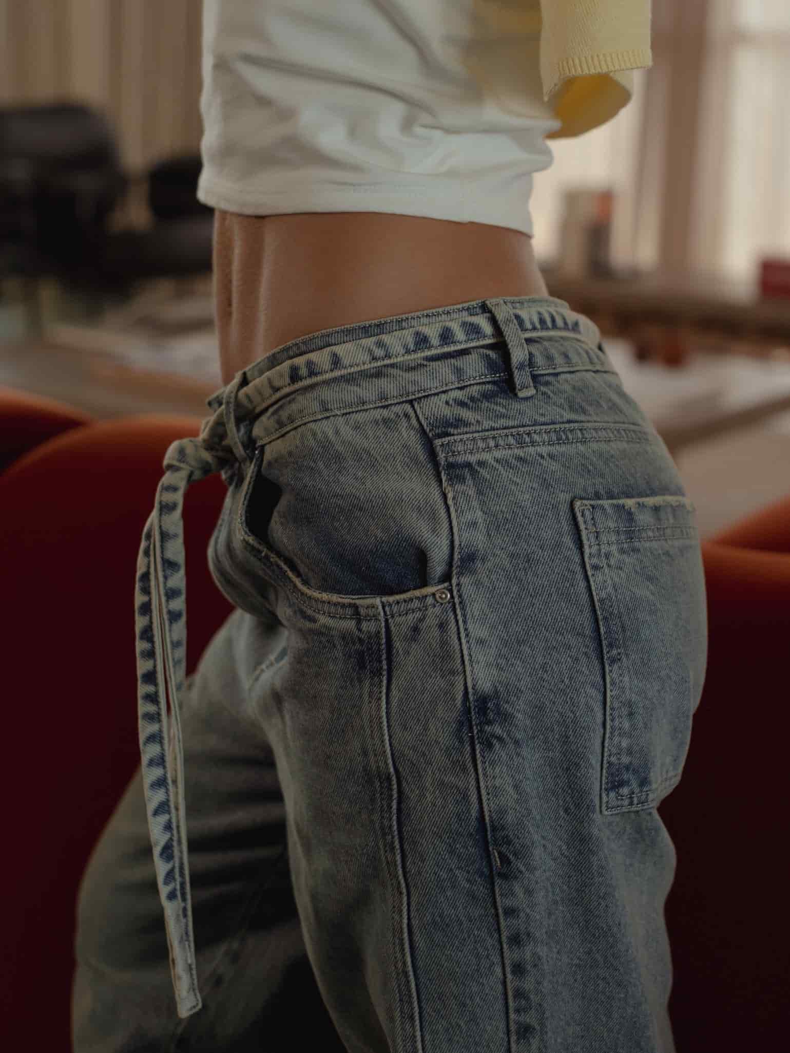LOOSE CORD JEAN - DIRTY WASH CLEAR BLUE - miniatura 9