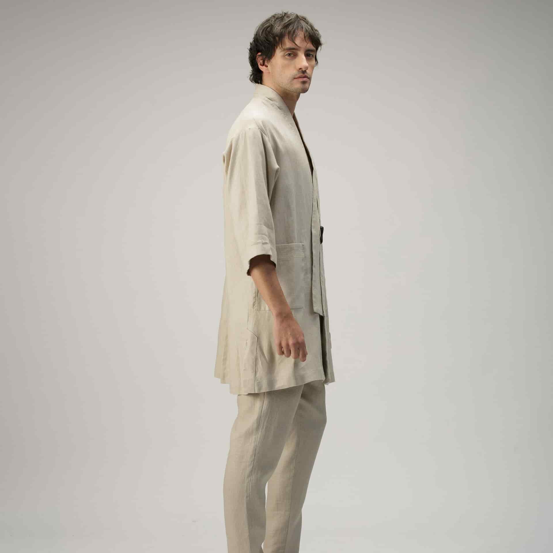 Kimono Cruzado - Natural - miniatura 3