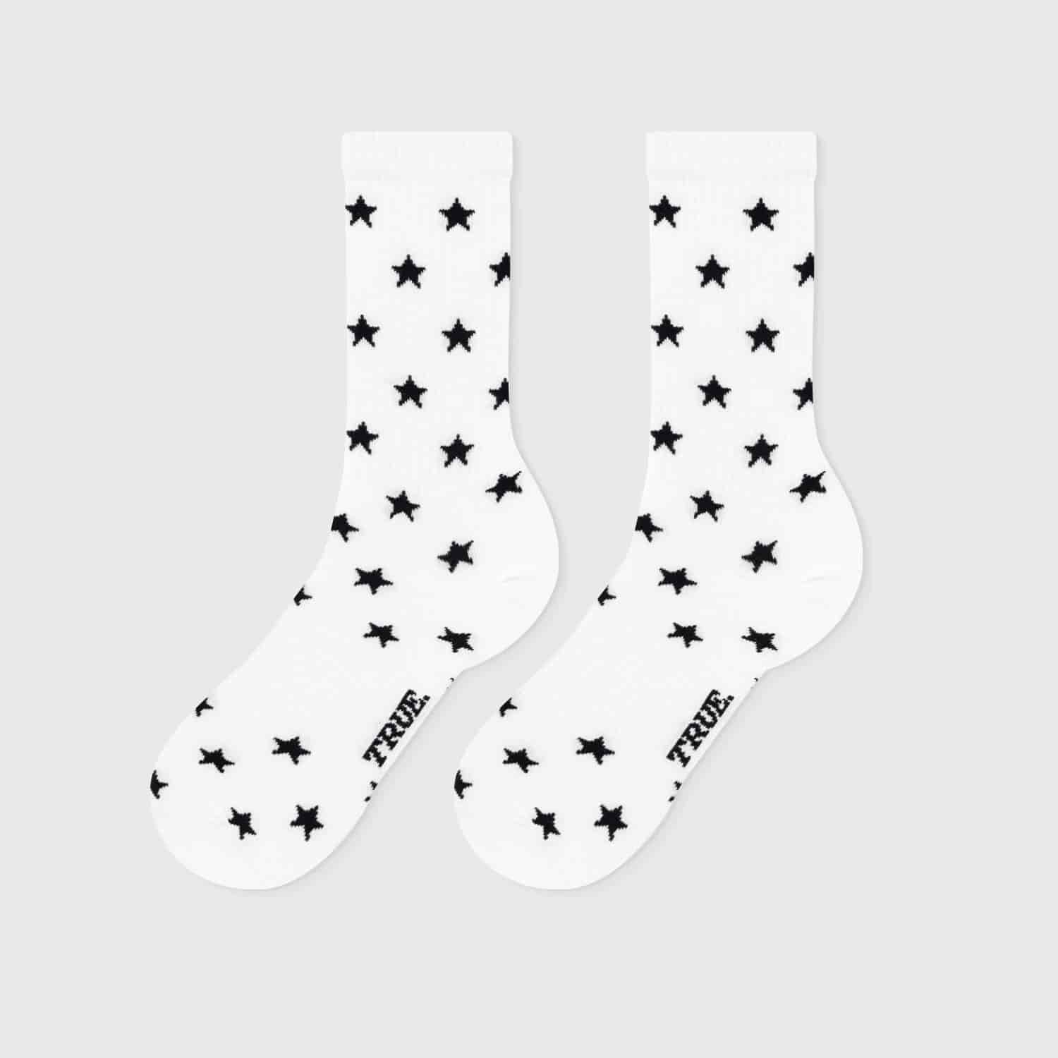 Black Stars Socks - White - miniatura 1