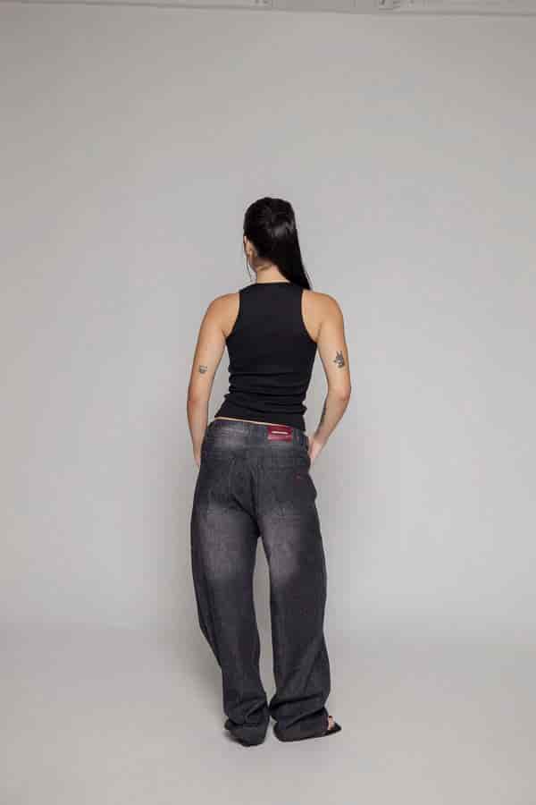 Baggy Remainder Dama Stone-Negro - miniatura 3