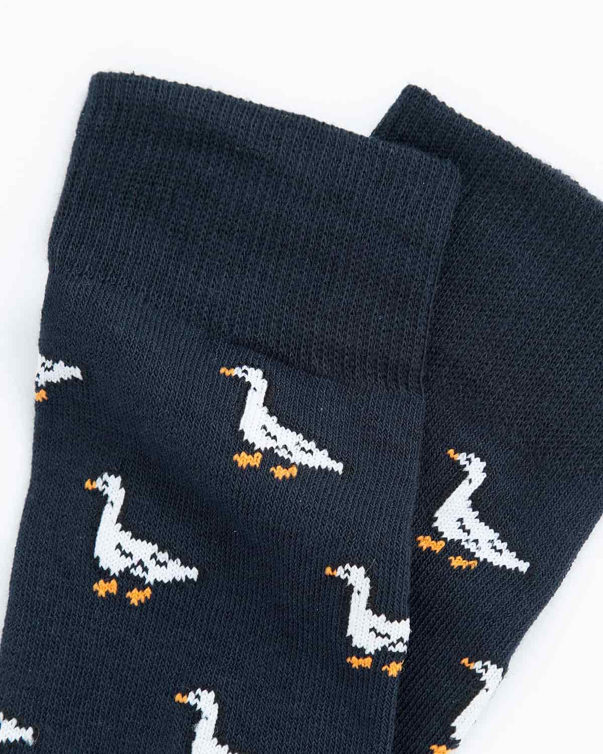 Medias Algodón Estampado Patos - Fondo Azul - miniatura 2
