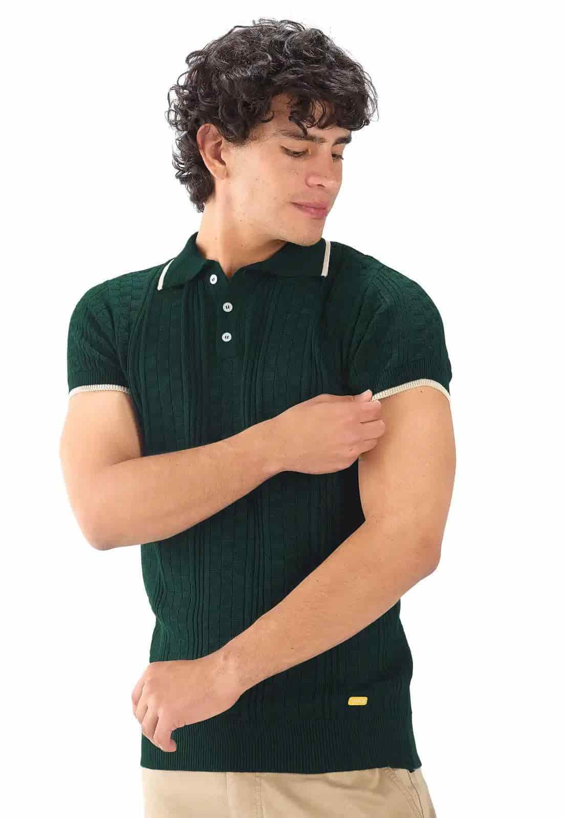 Camiseta Polo Cuadros 3 Botones - miniatura 2