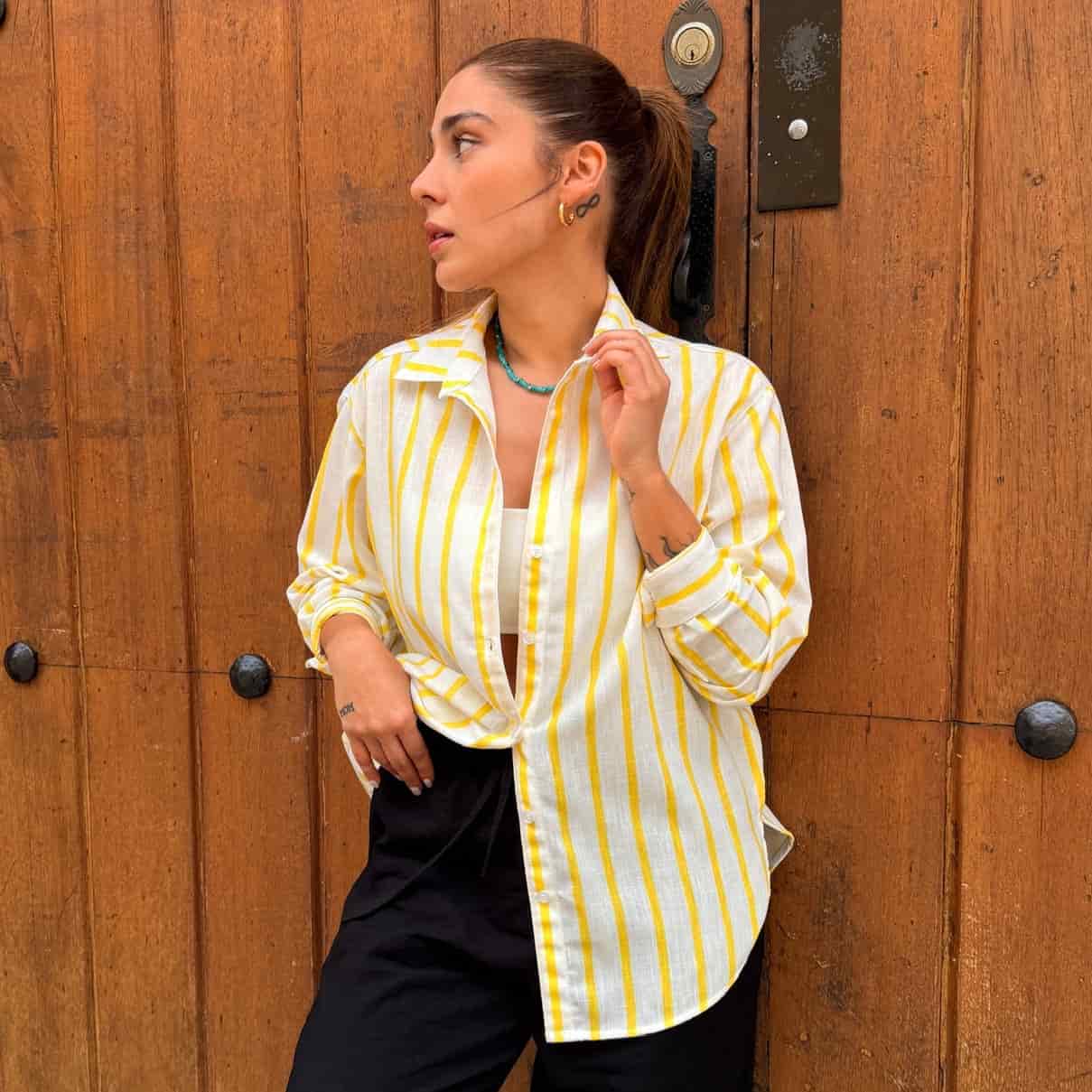 Camisera Playita Rayas Amarillo - miniatura 4