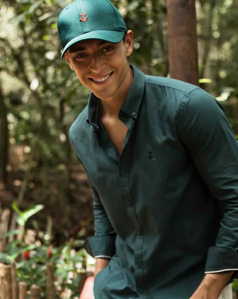 Camisa Oxford Verde Oscuro - miniatura 1