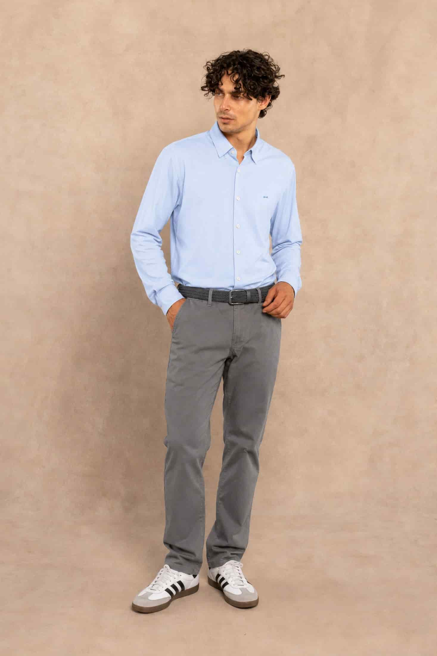 Camisa Performance Oxford Azul Claro - miniatura 2