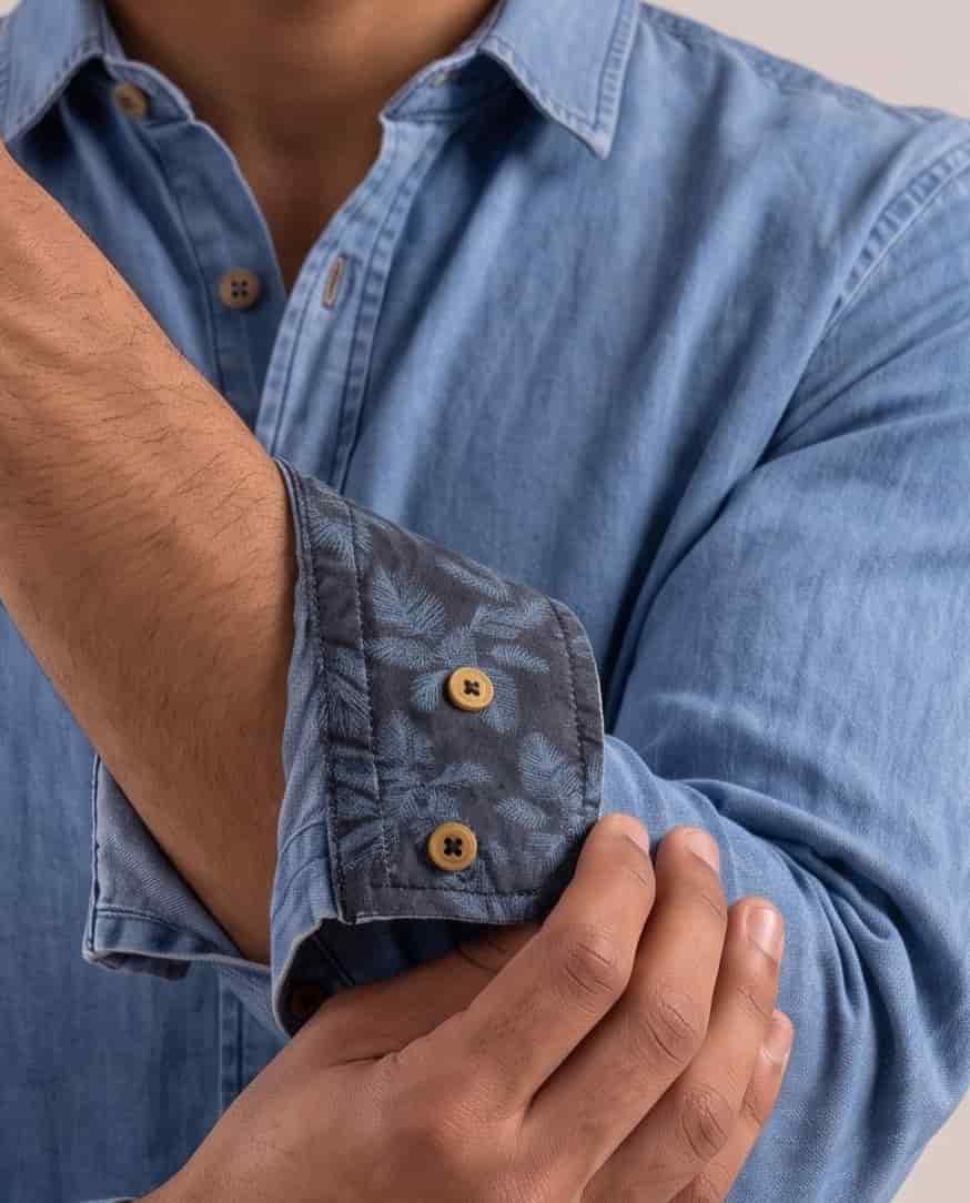 Camisa slim fit índigo - miniatura 4