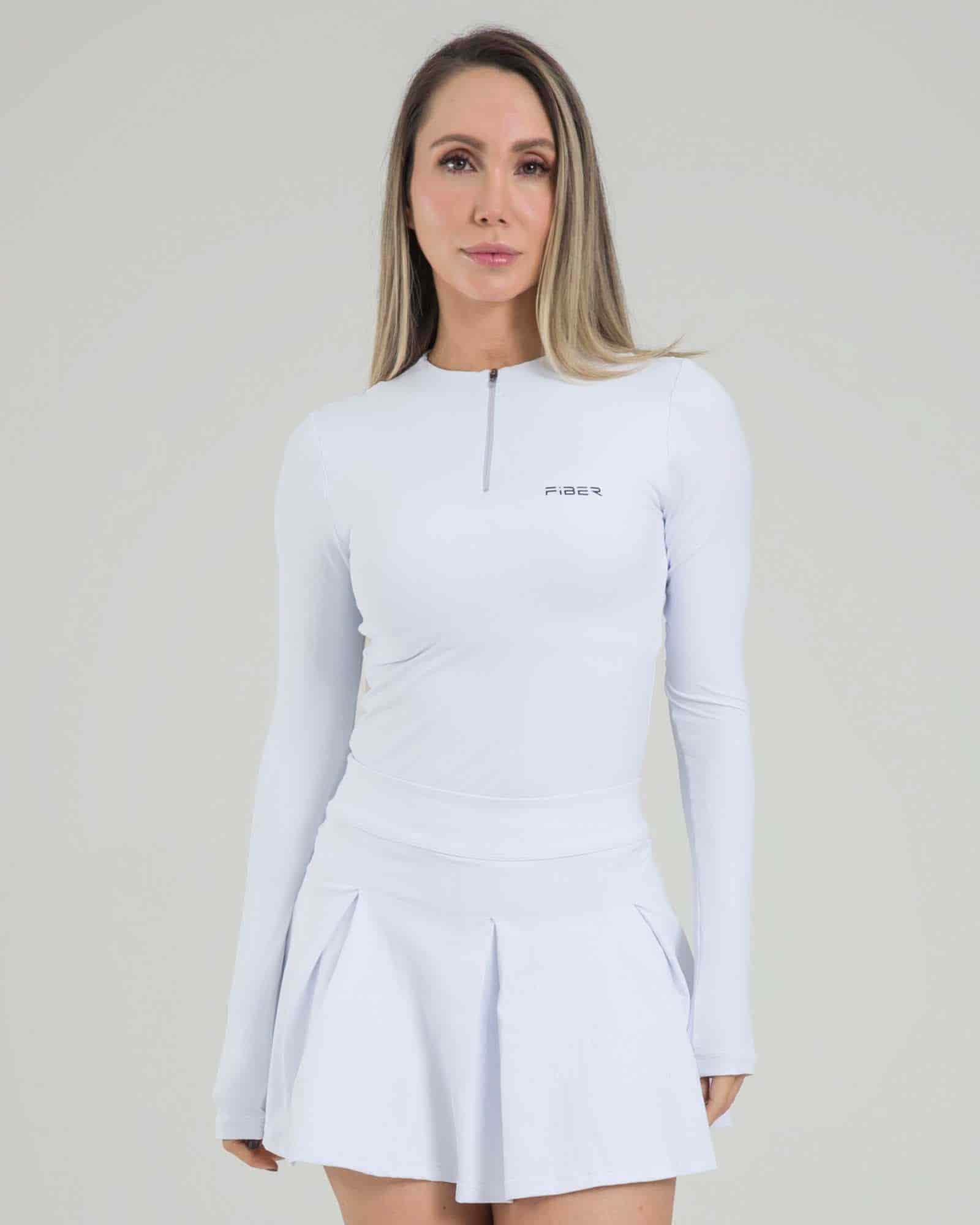 Camibuso core zip blanco lumen FIBER - miniatura 1