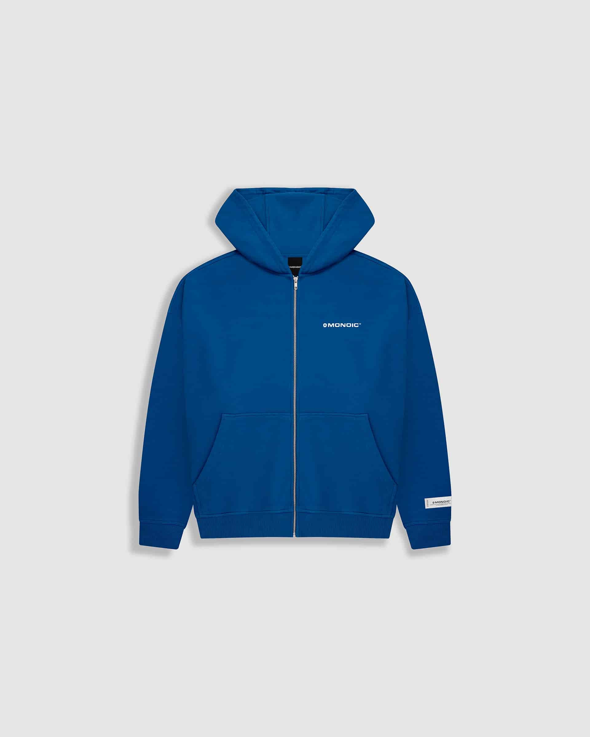 Zip Hoodie Oversized Básico V4 - Azul Cobalto - miniatura 1