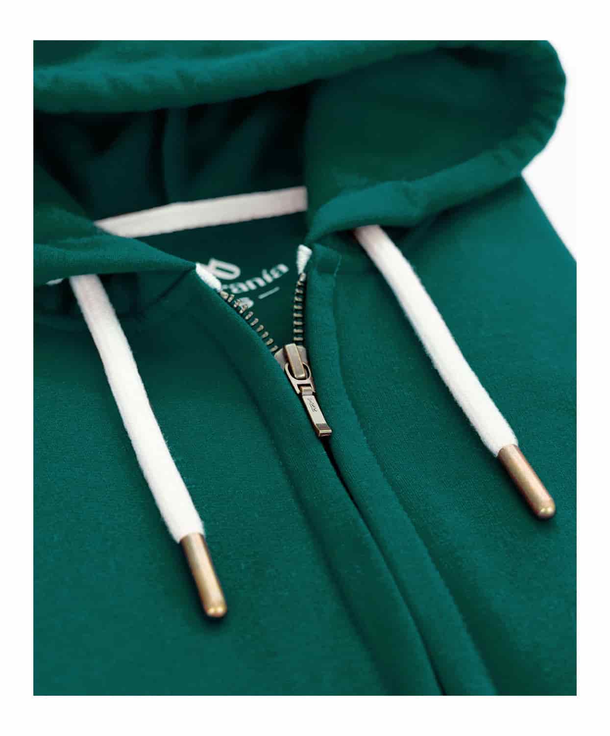 Buzo abierto con Capota Mujer Verde Hoja - miniatura 8