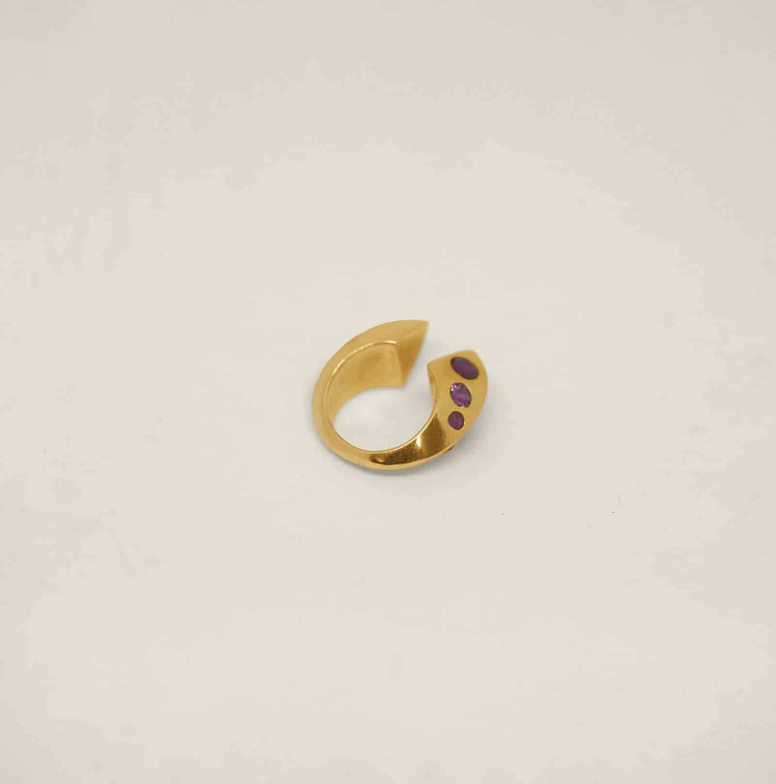 Oko Ruby Ear Cuff Gold - miniatura 2